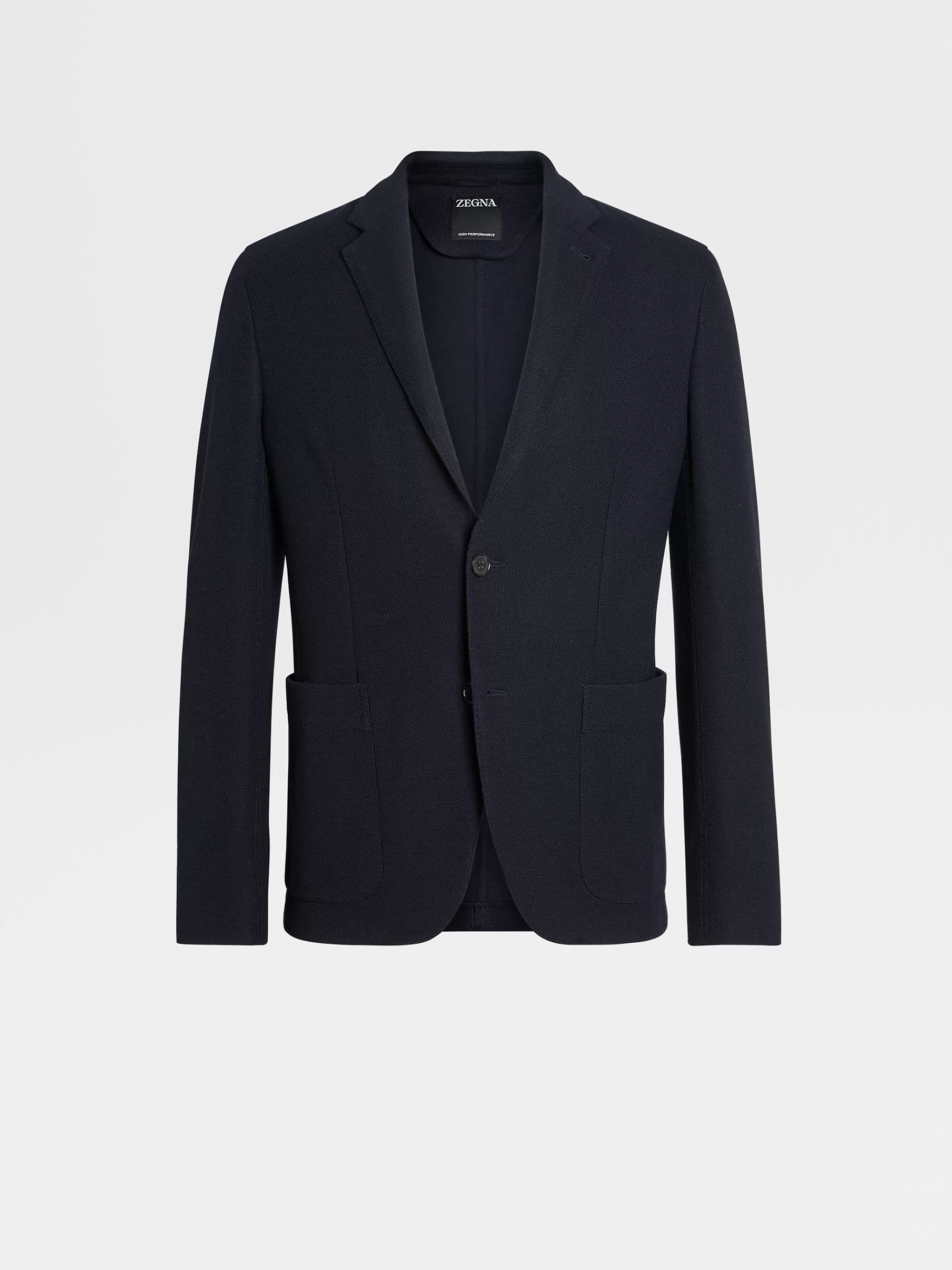 ZEGNA Blazers^Blazer Packaway Em Jersei De La High Performance™ E Algodao Azul-Marinho
