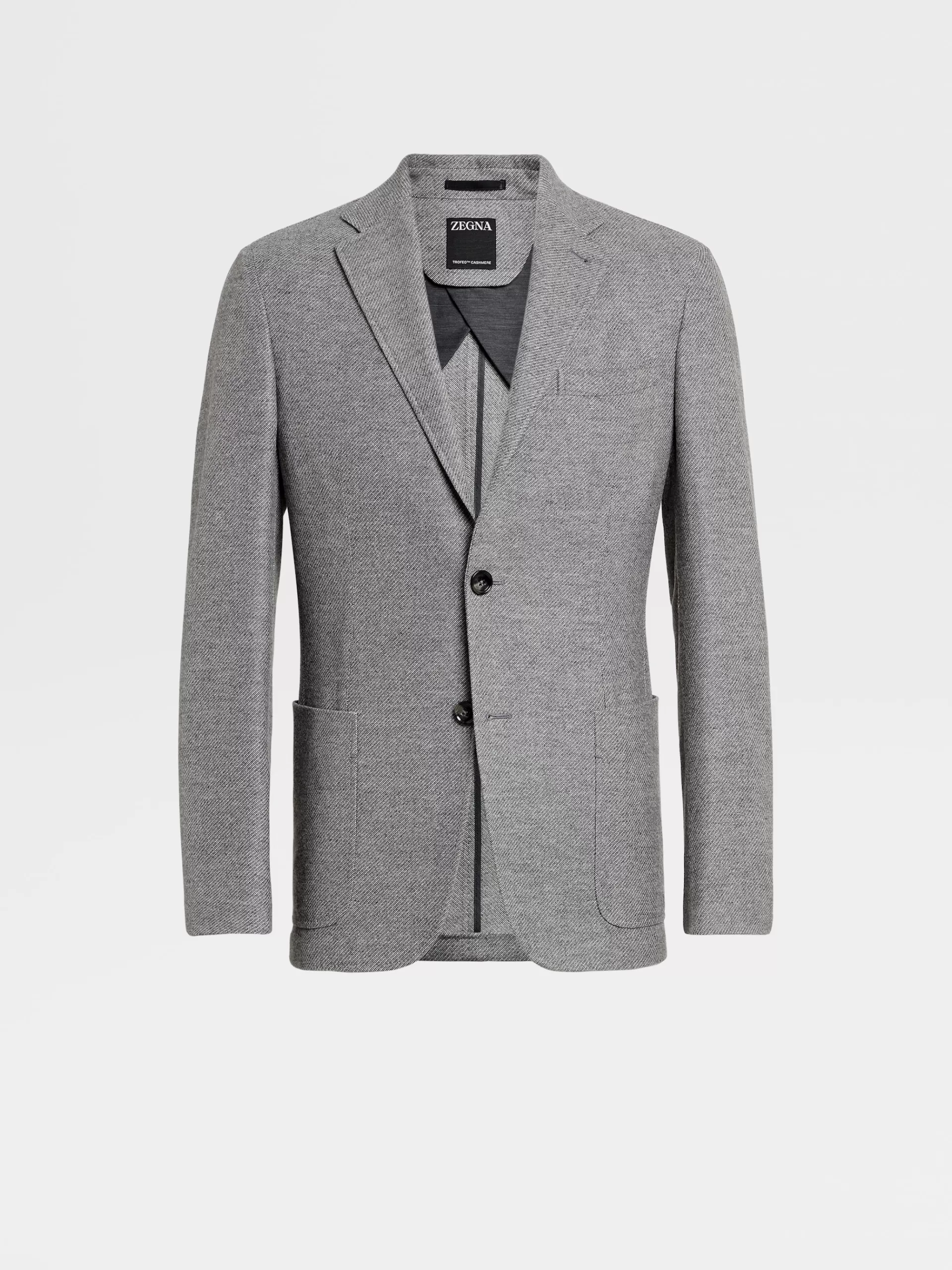 ZEGNA Blazers^Blazer Trofeo™ Cashmere Cinzento Mesclado Cinzento-Mesclado