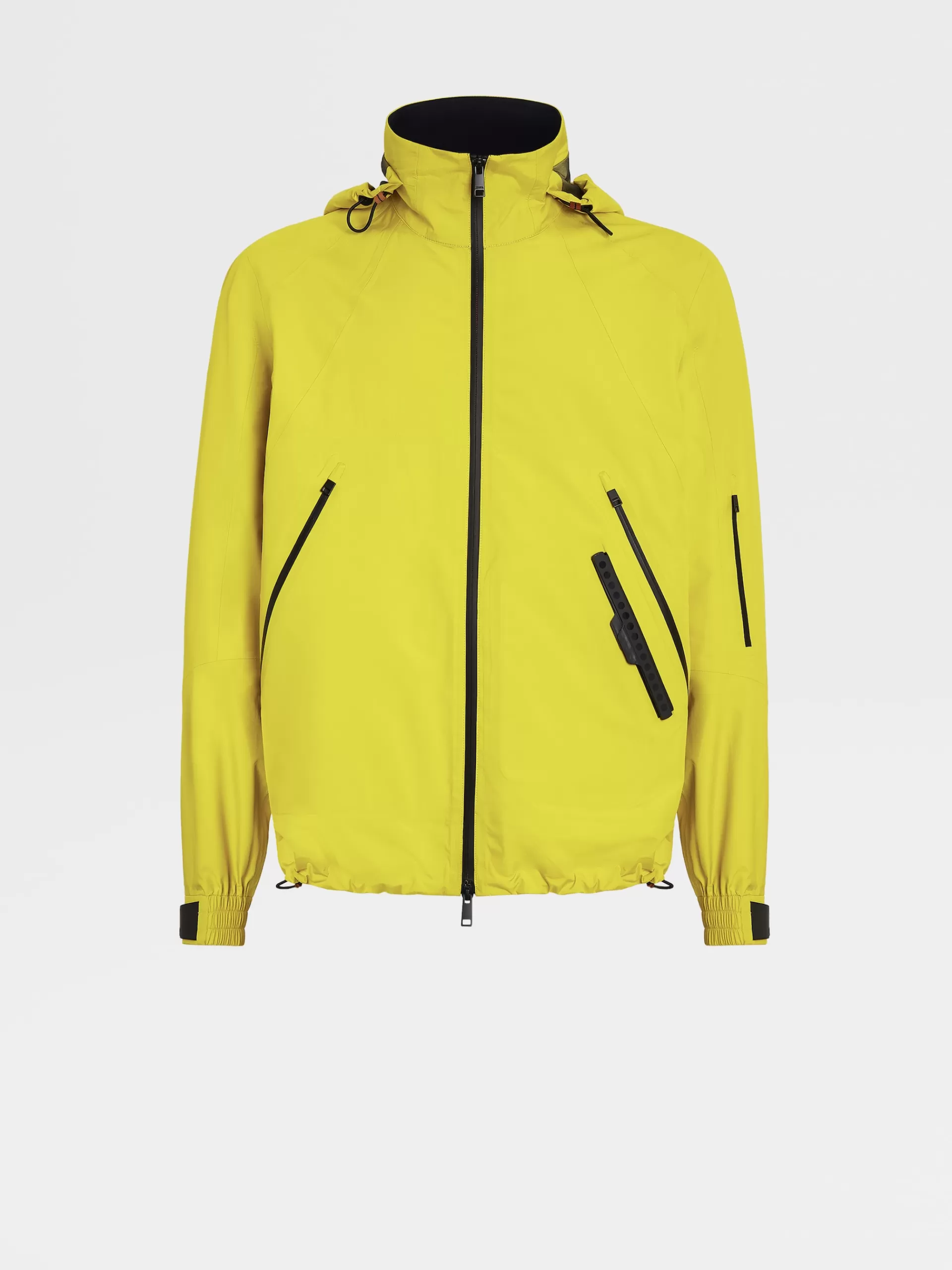 ZEGNA Roupa Desportiva^Blusao Com Capuz Em Tecido Tecnico De 3 Camadas #Usetheexisting™ Amarelo