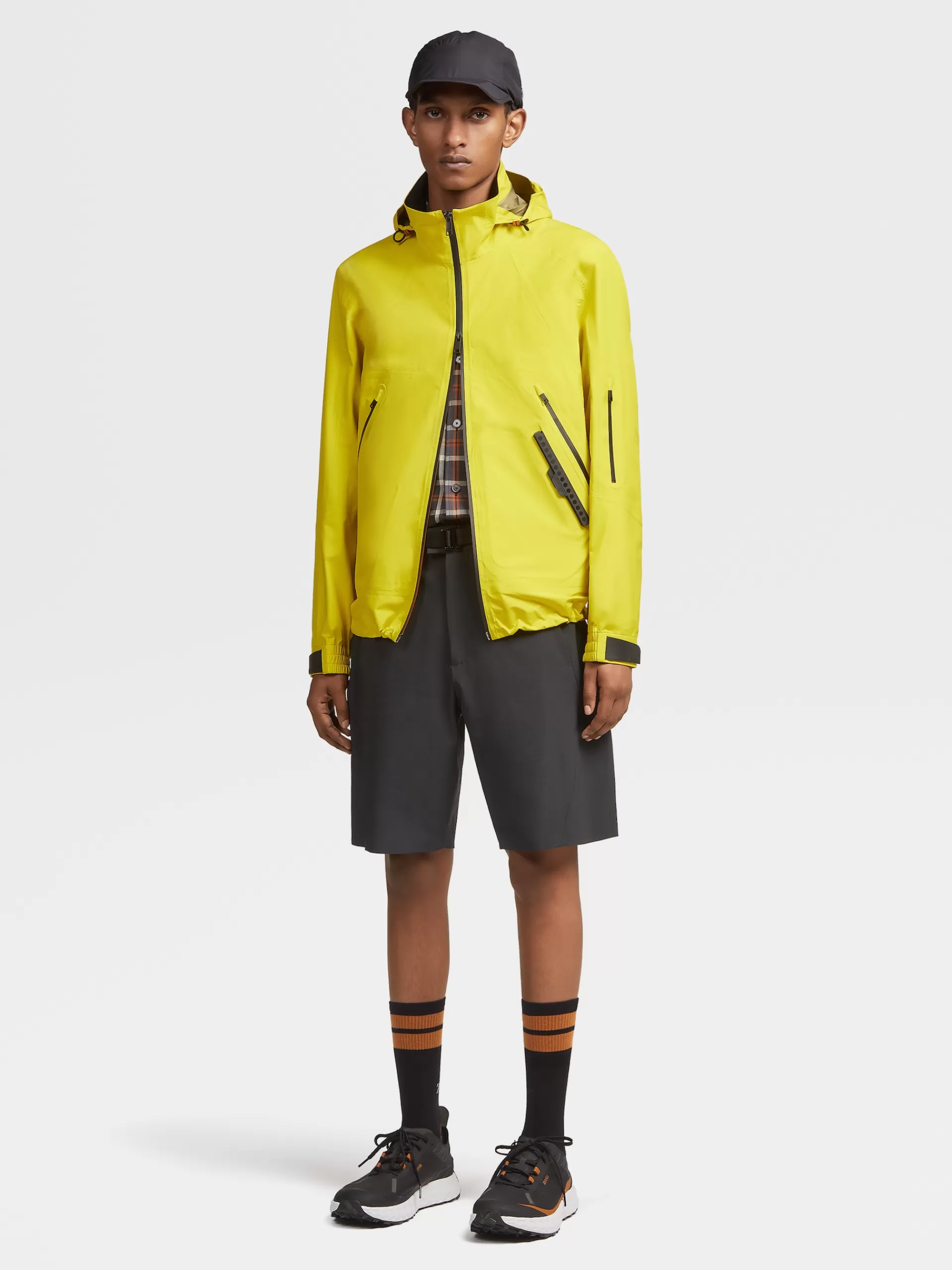 ZEGNA Blusoes E Casacos^Blusao Com Capuz Em Tecido Tecnico De 3 Camadas #Usetheexisting™ Amarelo