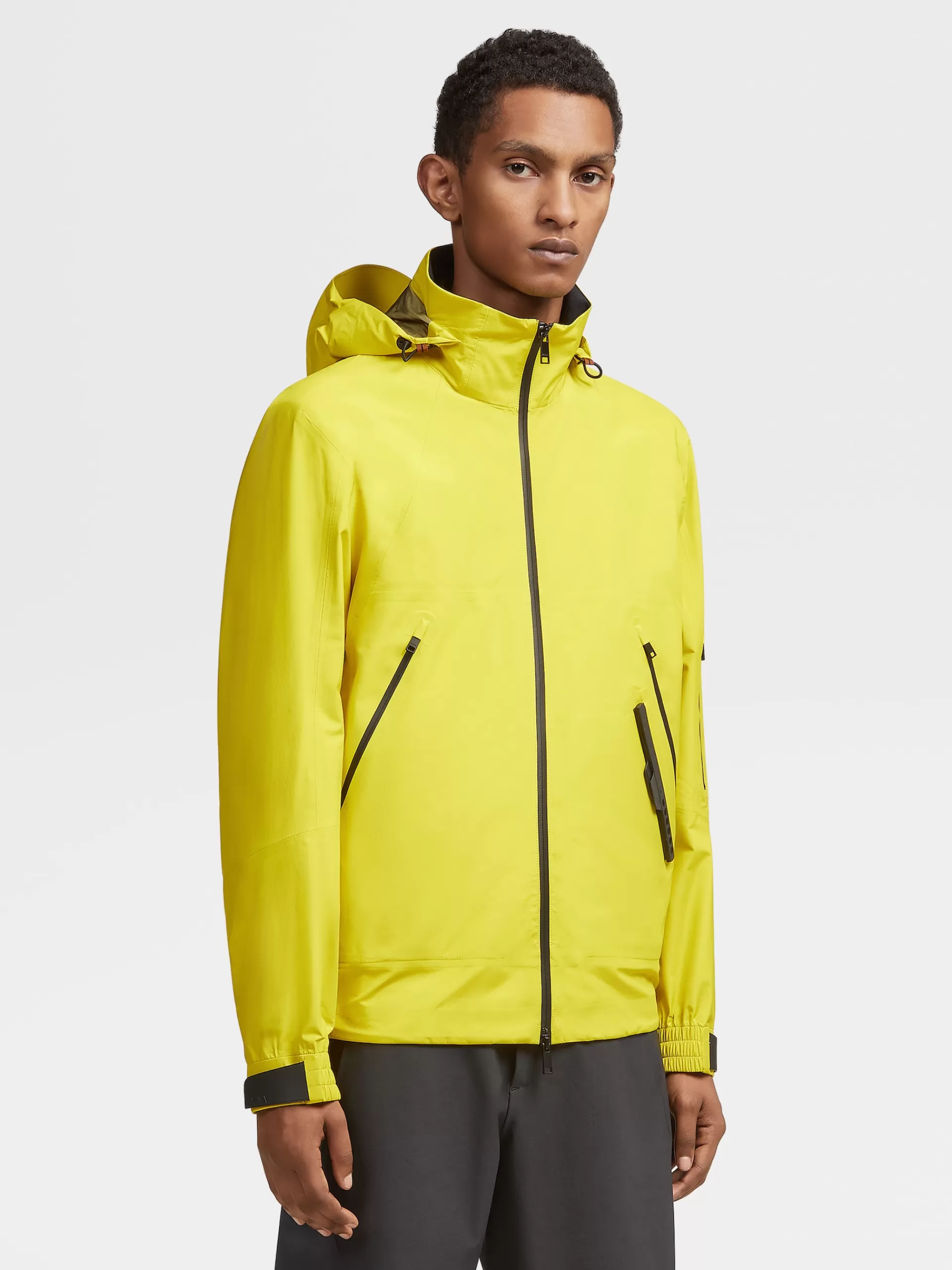ZEGNA Blusoes E Casacos^Blusao Com Capuz Em Tecido Tecnico De 3 Camadas #Usetheexisting™ Amarelo