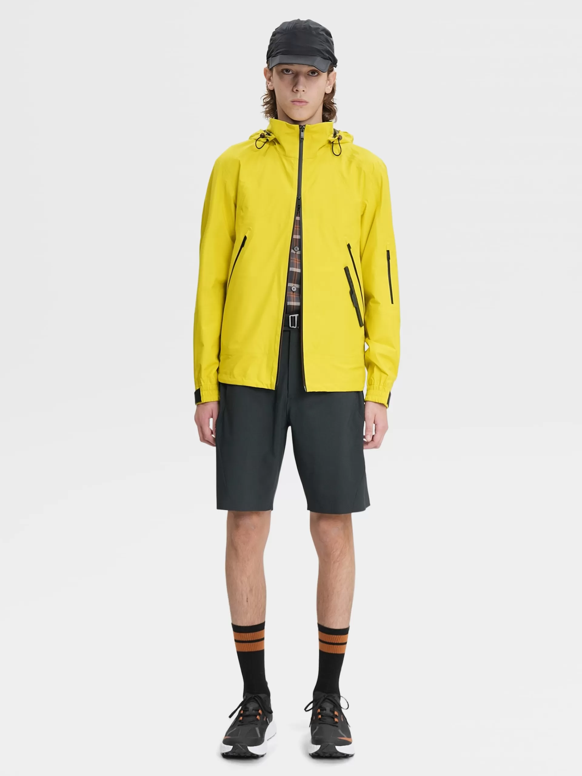 ZEGNA Blusoes E Casacos^Blusao Com Capuz Em Tecido Tecnico De 3 Camadas #Usetheexisting™ Amarelo