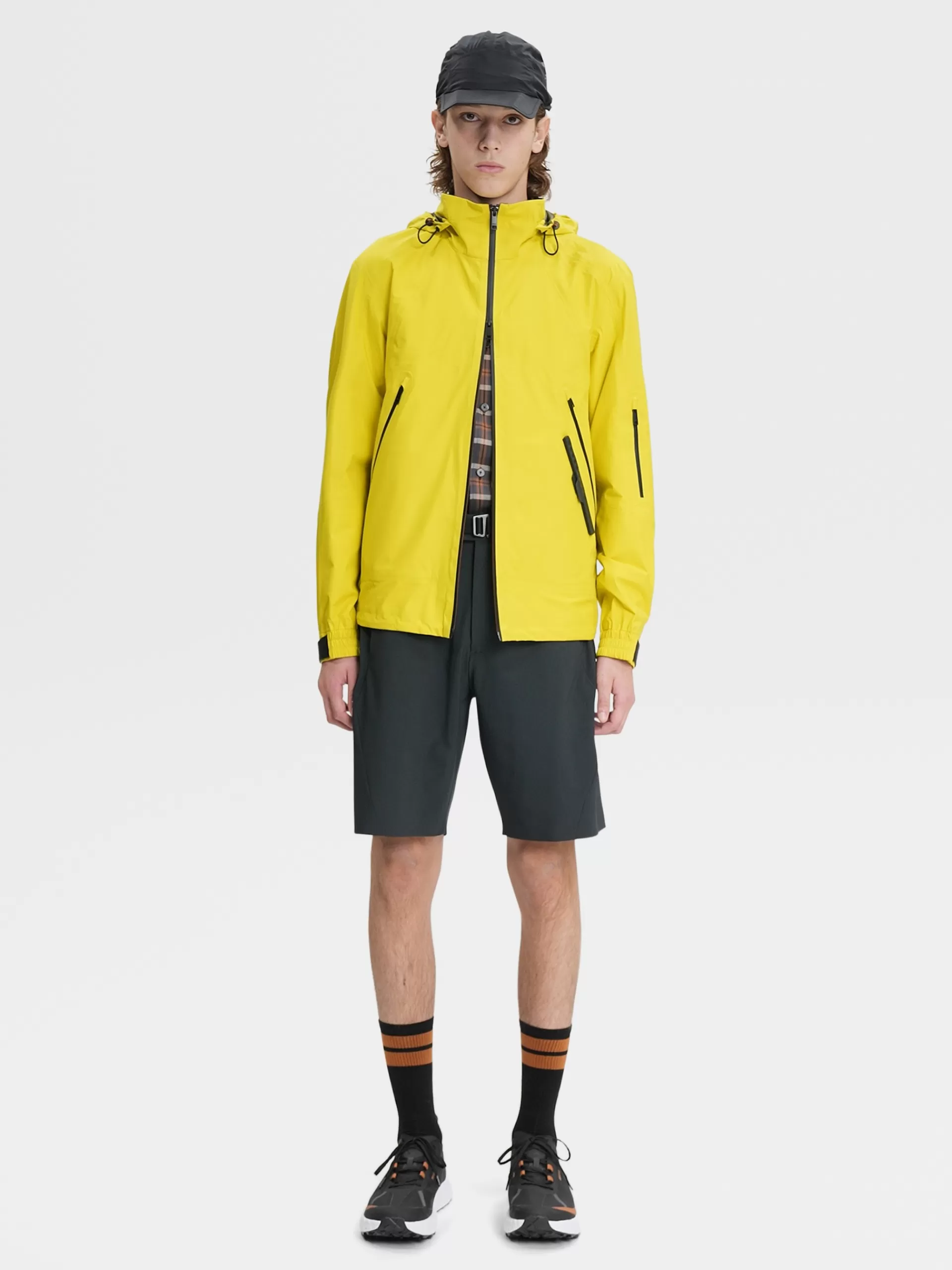 ZEGNA Roupa Desportiva^Blusao Com Capuz Em Tecido Tecnico De 3 Camadas #Usetheexisting™ Amarelo