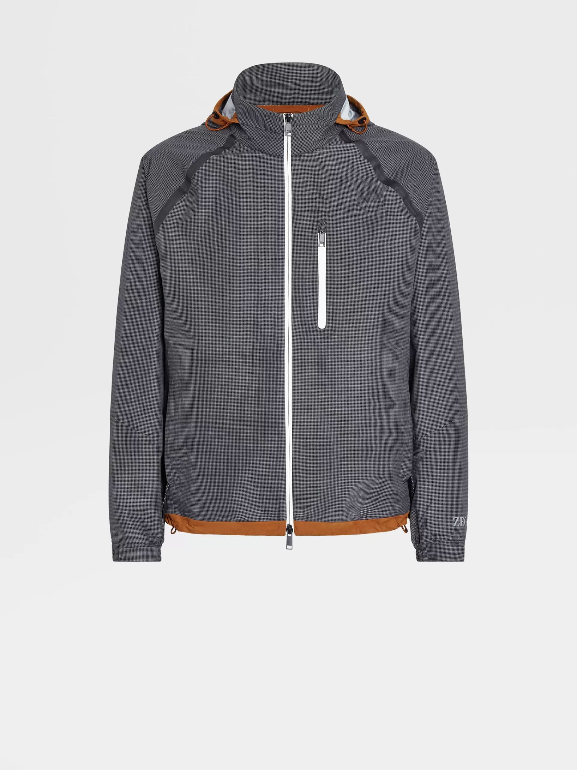 ZEGNA Blusoes E Casacos^Blusao Com Capuz Preto E Branco Em La Ripstop Com Dyneema® E Construcao Em 3 Camadas Preto/Branco