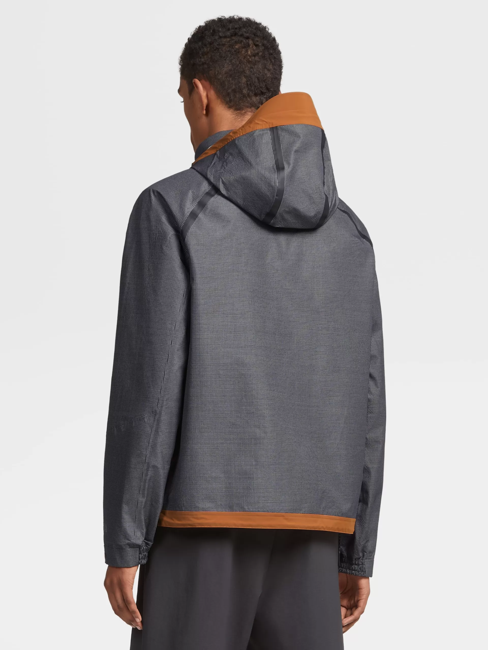 ZEGNA Blusoes E Casacos^Blusao Com Capuz Preto E Branco Em La Ripstop Com Dyneema® E Construcao Em 3 Camadas Preto/Branco