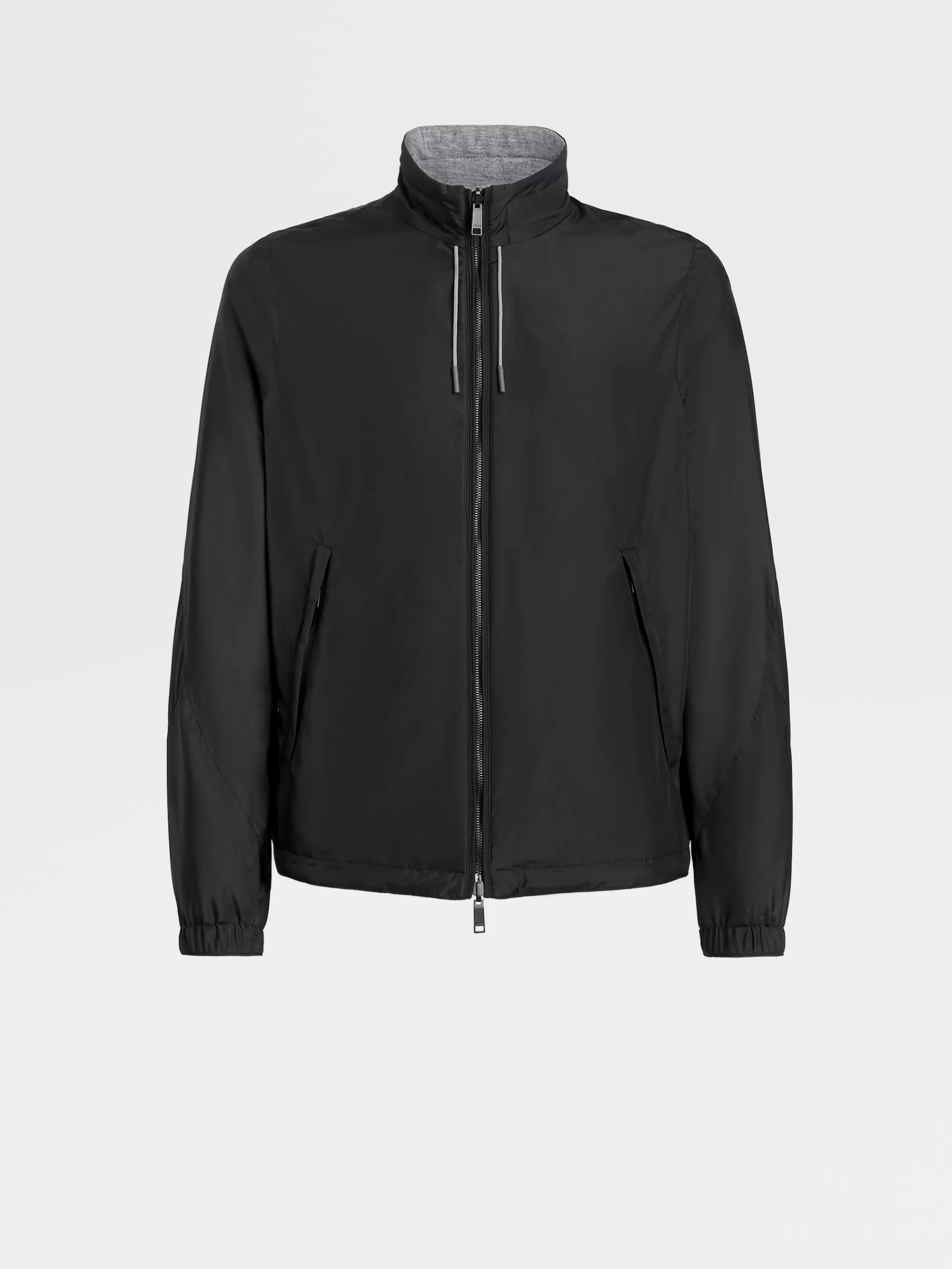 ZEGNA Blusoes E Casacos^Blusao Reversivel Em Tecido Tecnico Preto/Cinzento