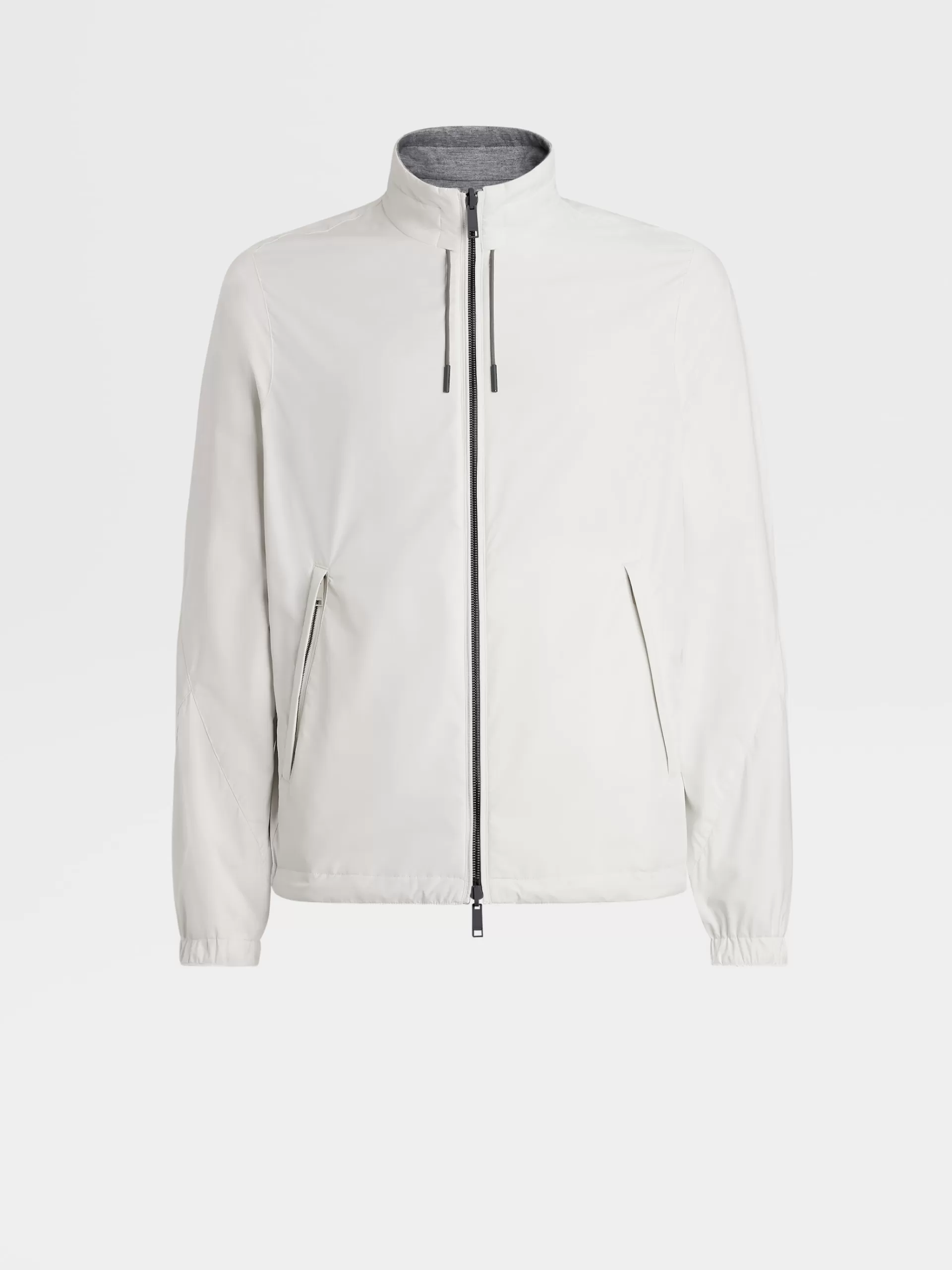 ZEGNA Blusoes E Casacos^Blusao Reversivel Em Tecido Tecnico Branco/Cinzento