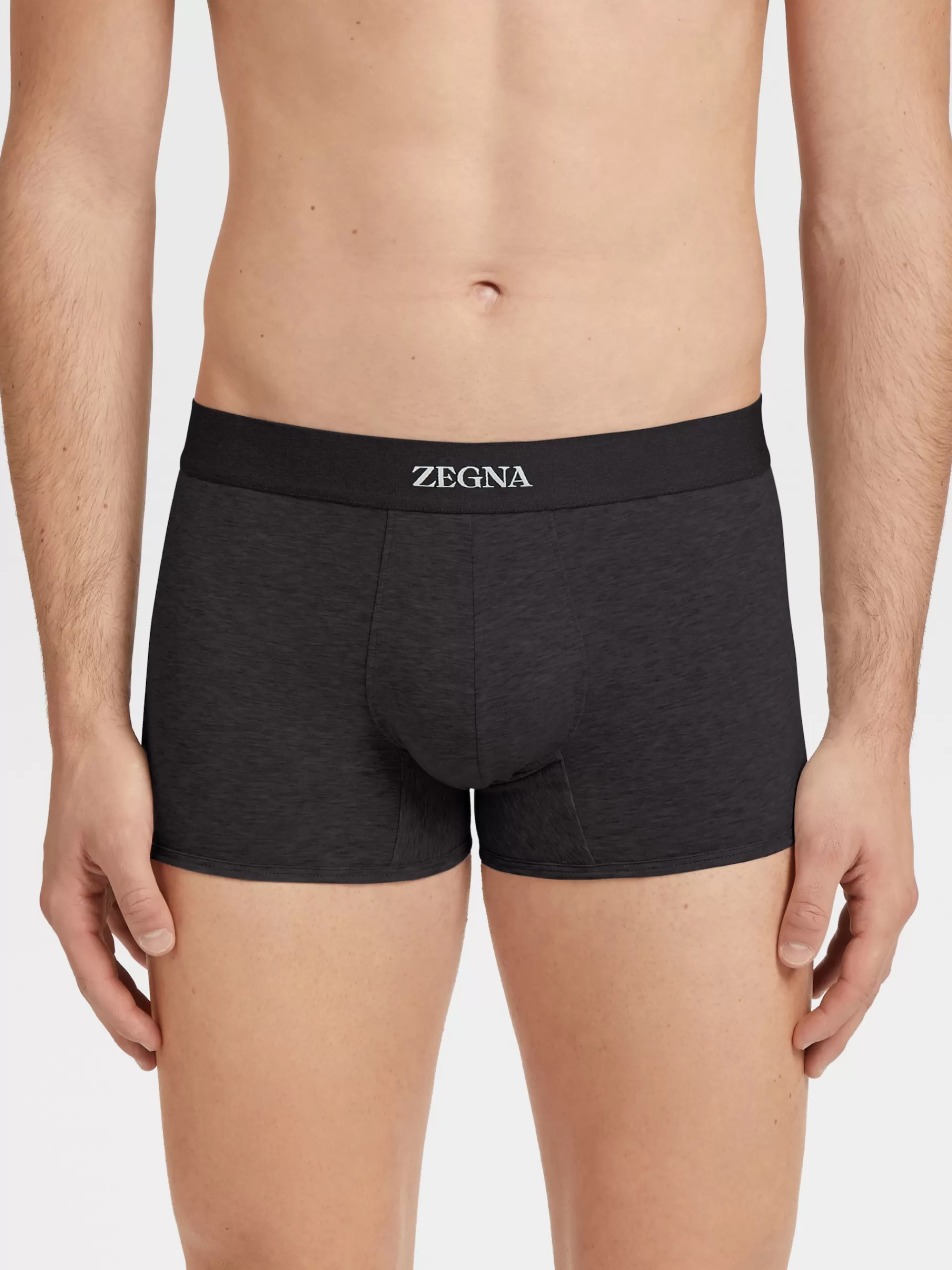 ZEGNA Roupa Interior E Meias^Boxers Em Algodao S Preto