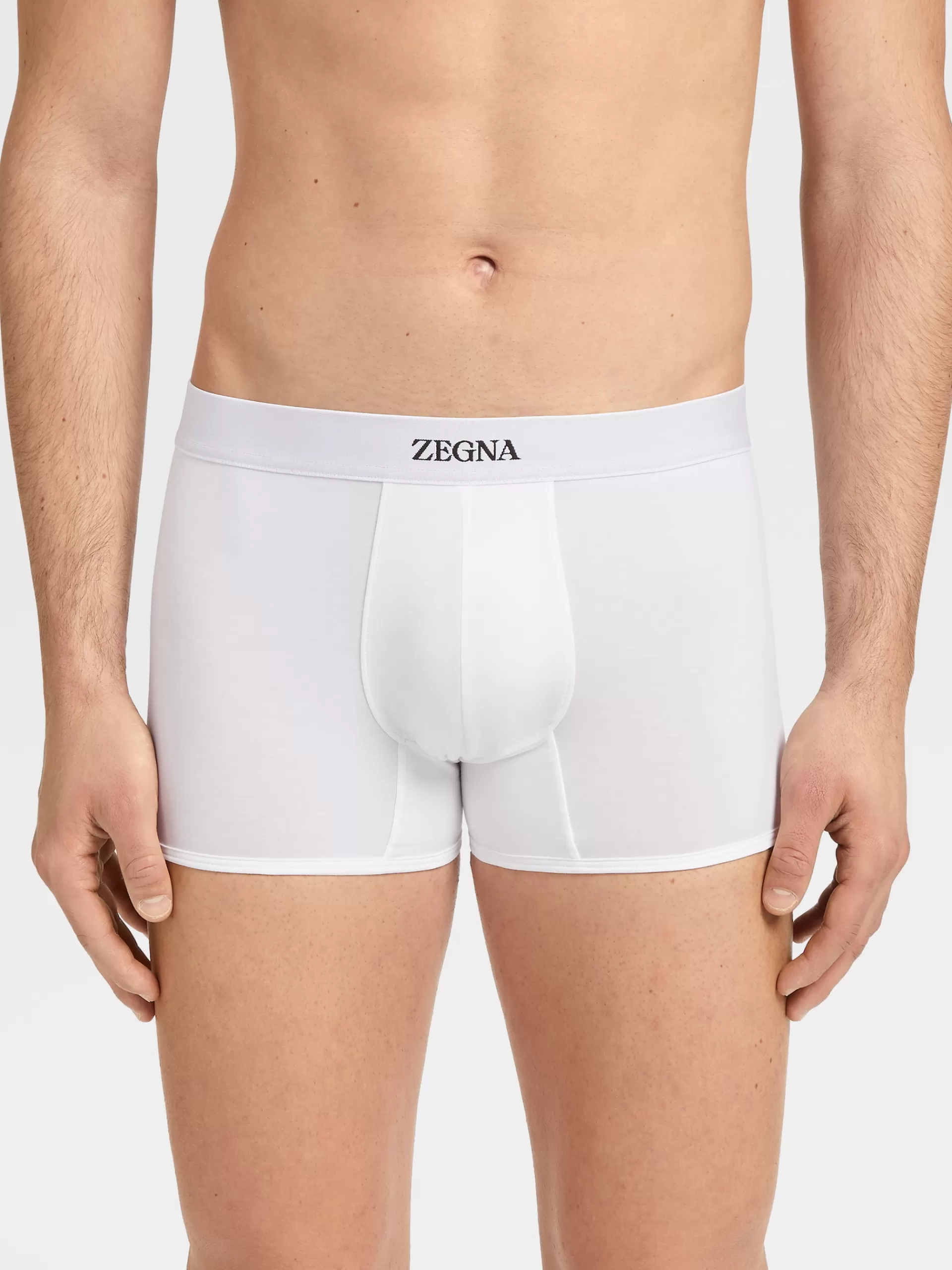 ZEGNA Roupa Interior E Meias^Boxers Em Algodao S Branco