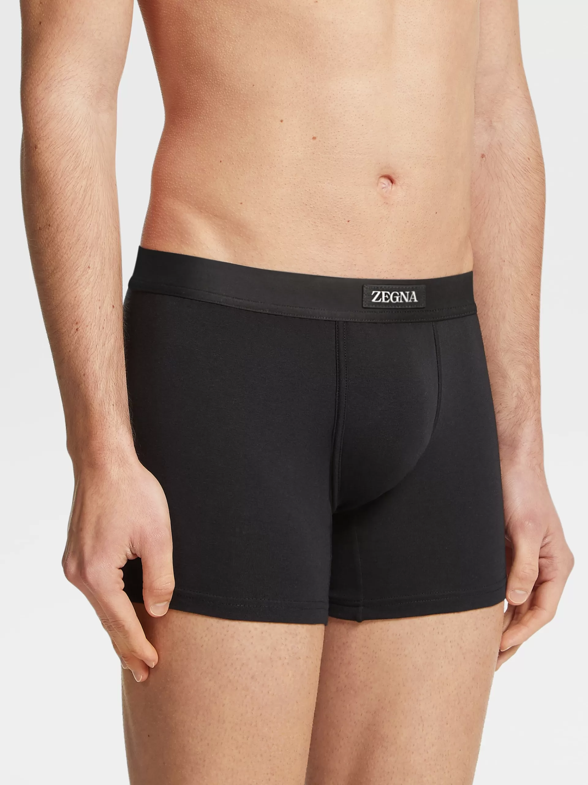 ZEGNA Roupa Interior E Meias^Boxers Em Modal Elastico Preto