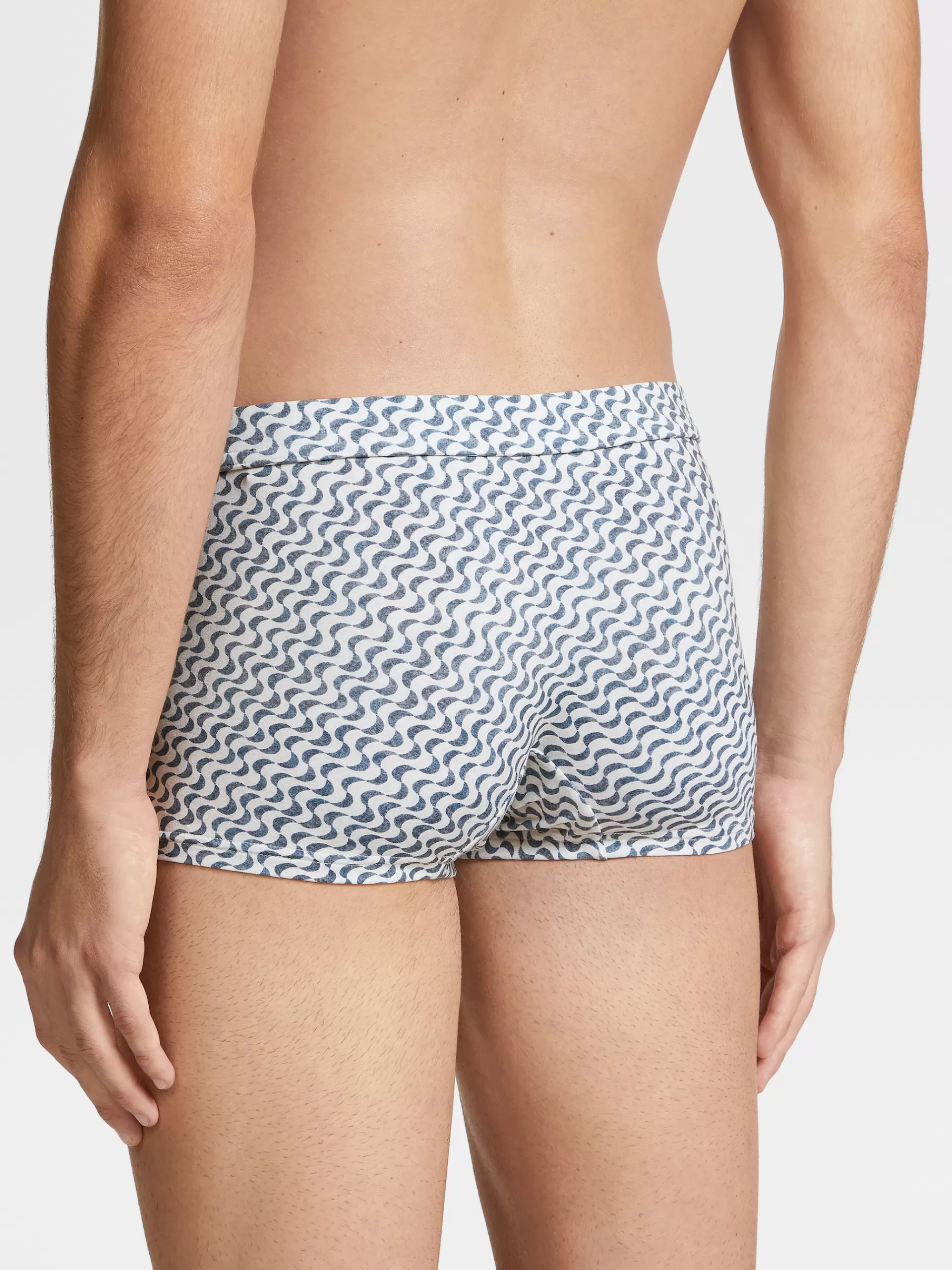 ZEGNA Roupa Interior E Meias^Boxers Em Modal Estampado Elastico S Branco