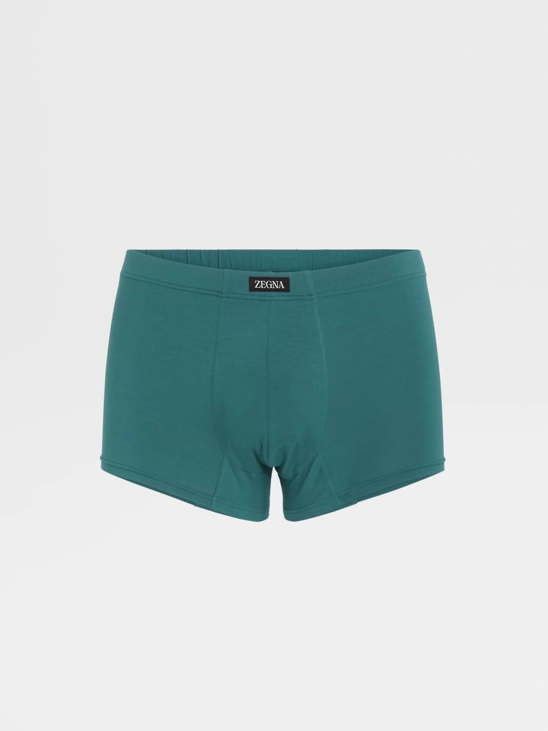 ZEGNA Roupa Interior E Meias^Boxers No Tom Em Modal Elastico Verde-Esmeralda