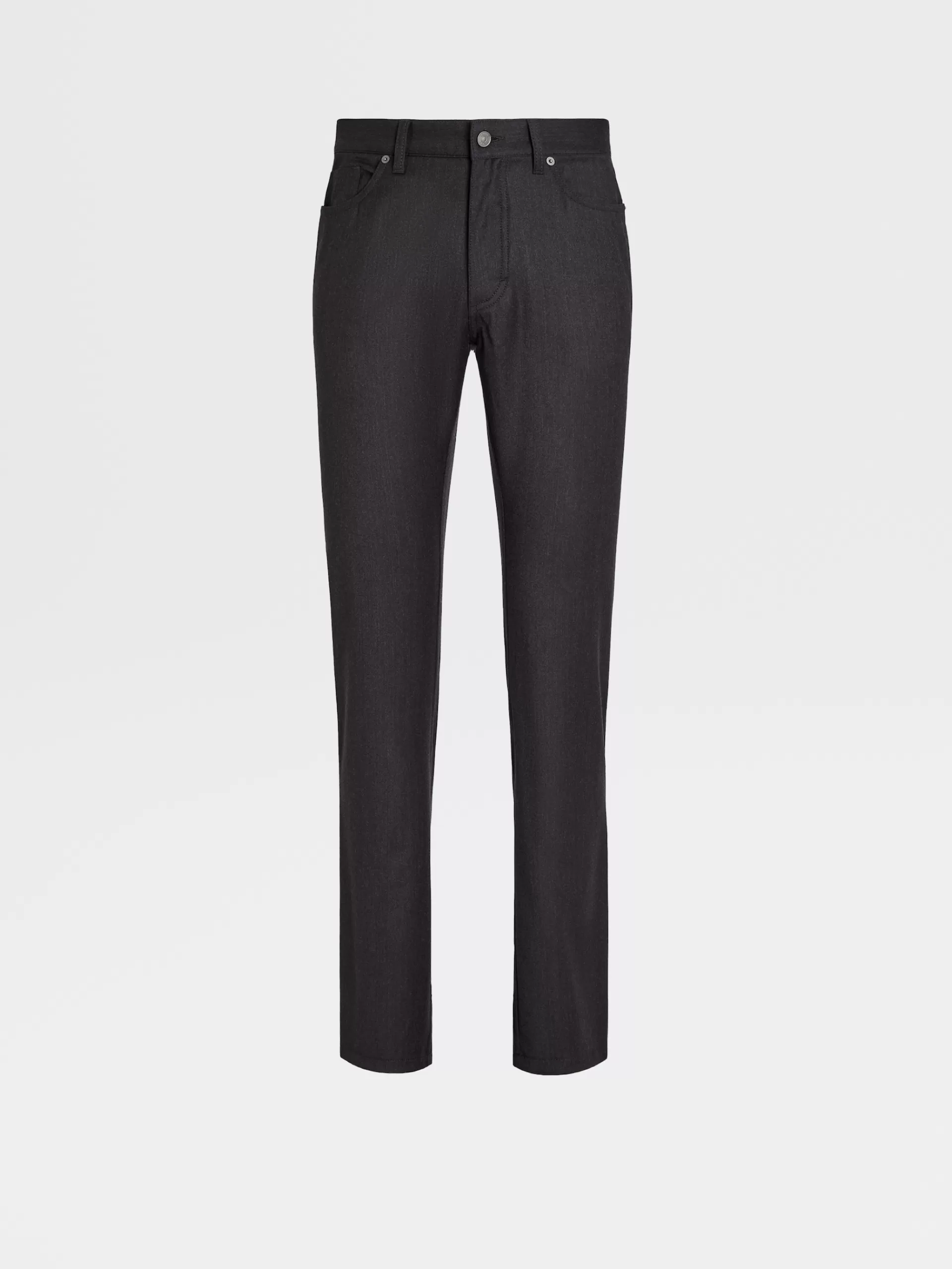 ZEGNA Jeans^Calças De Ganga 5 Bolsos City Em La Em Cinza Escuro Cinza-Escuro