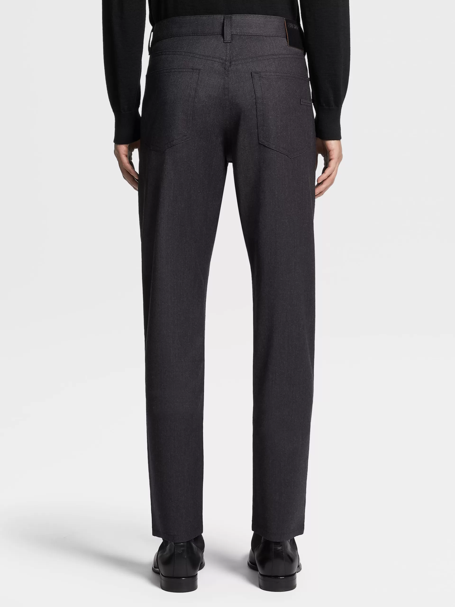 ZEGNA Jeans^Calças De Ganga 5 Bolsos City Em La Em Cinza Escuro Cinza-Escuro