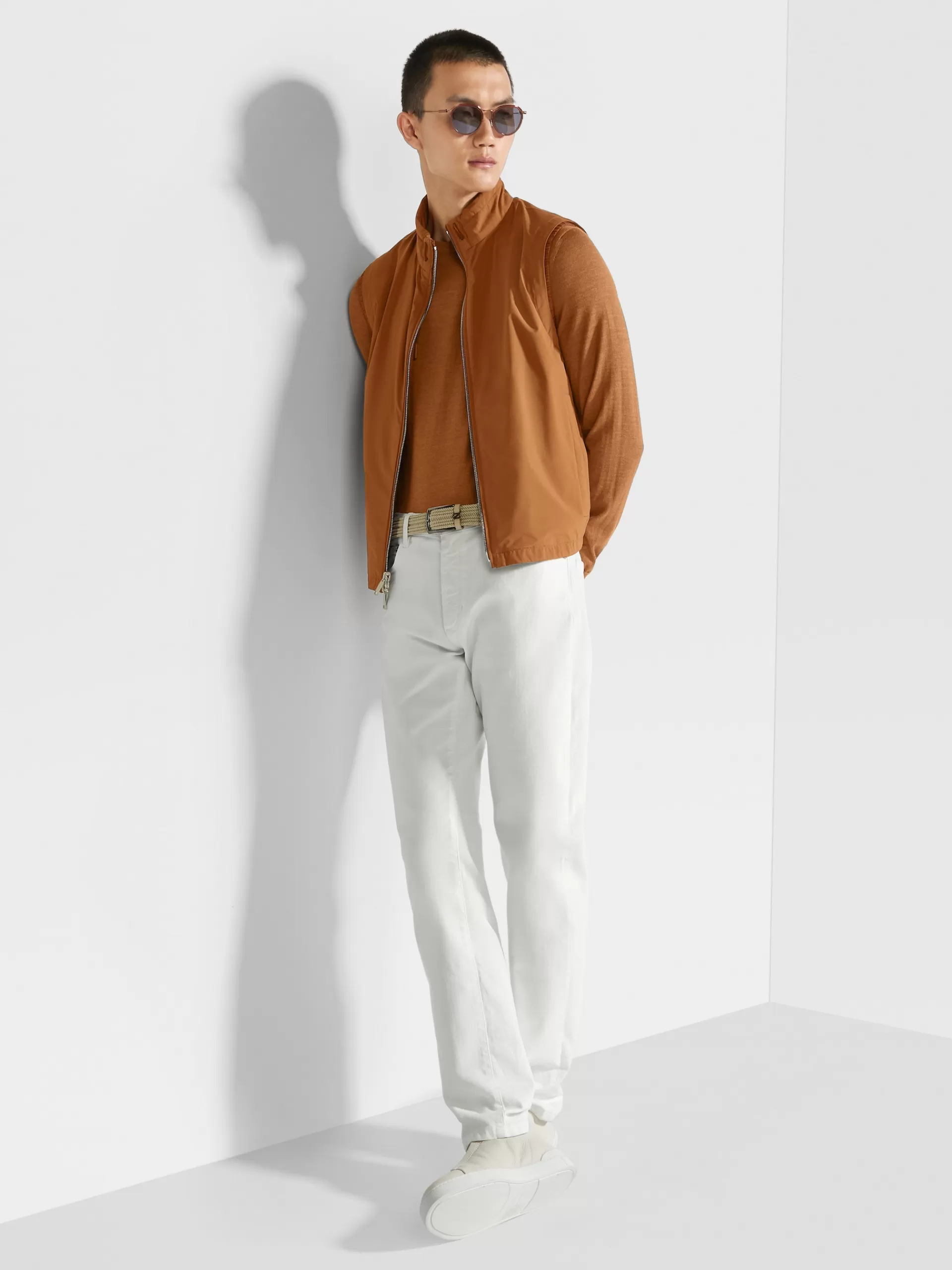 ZEGNA Jeans^Calças De Ganga City Em Algodao Confortavel Com Lavagem Simples E 5 Bolsos Brancas Branco