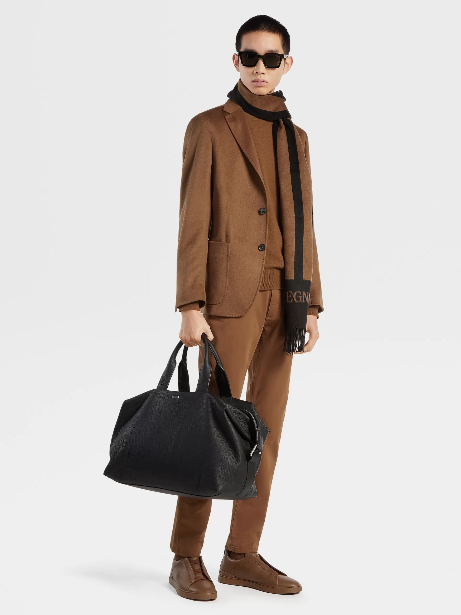 ZEGNA Jeans^Calças De Ganga City Em Gabardina De Algodao Elastico Com Tingimento Em Peca E 5 Bolsos No Tom Vicunha