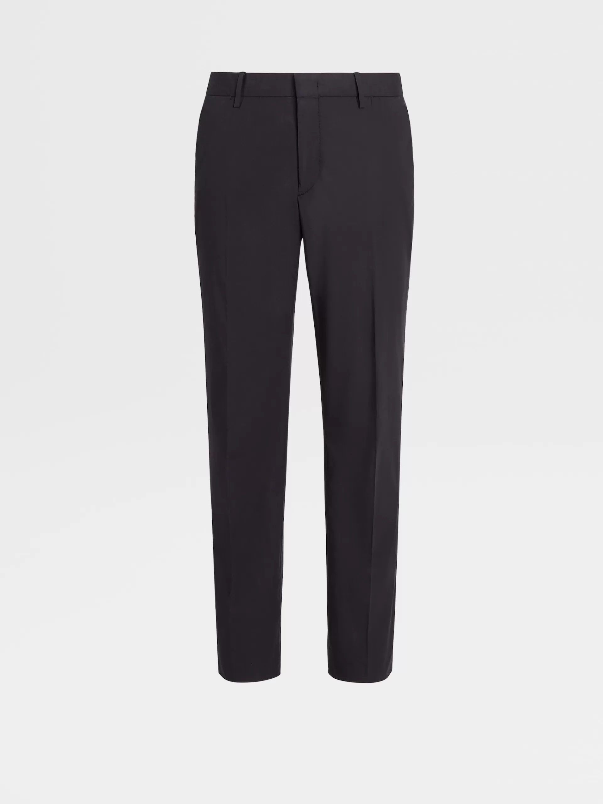 ZEGNA Calças^Calças Em Telavela De Algodao Elastico Azul-Marinho