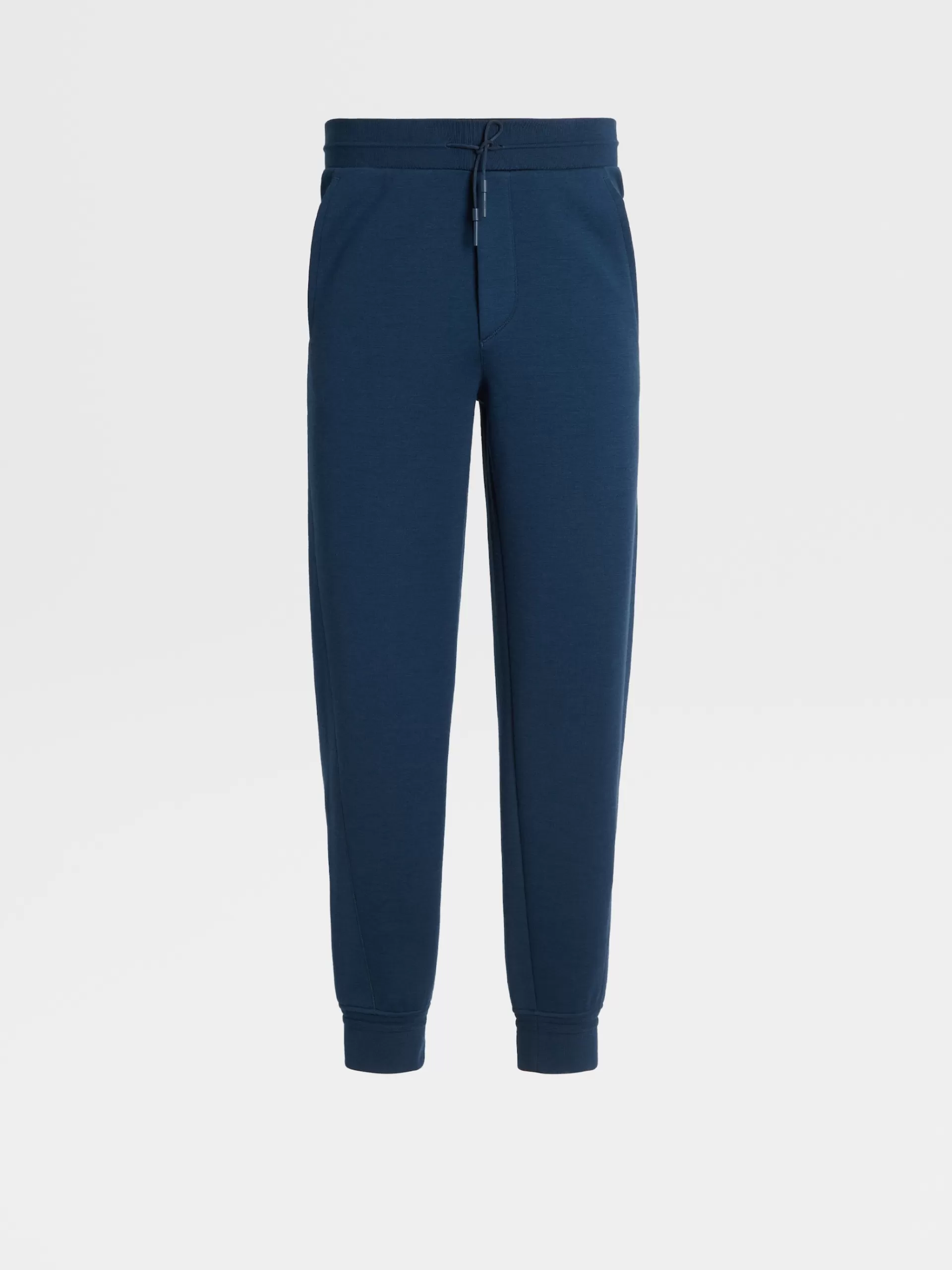 ZEGNA Calças Jogger^Calças Joggers Azul-Escuras Em Mistura De La High Performance™ Azul-Escuro