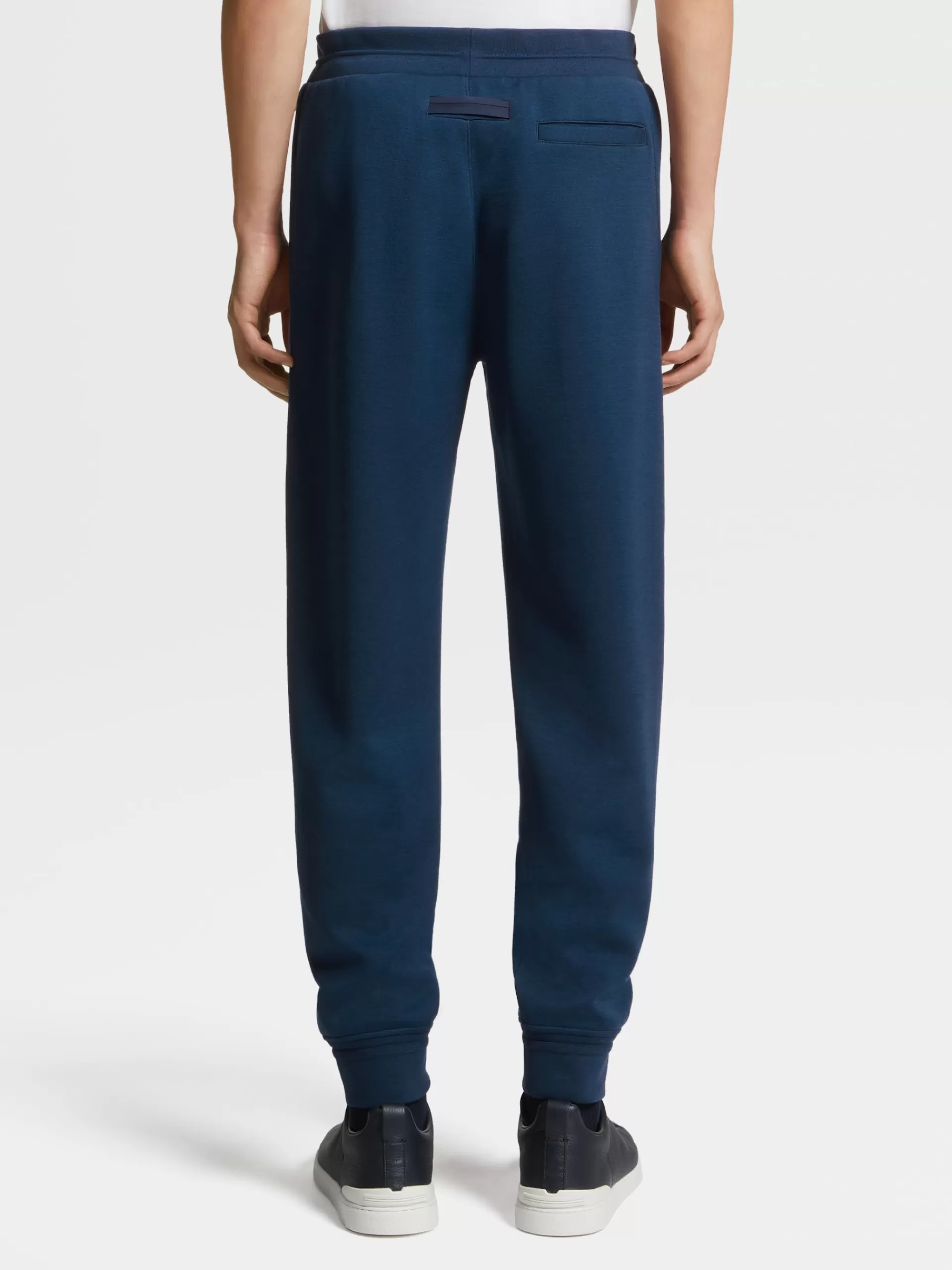 ZEGNA Calças Jogger^Calças Joggers Azul-Escuras Em Mistura De La High Performance™ Azul-Escuro