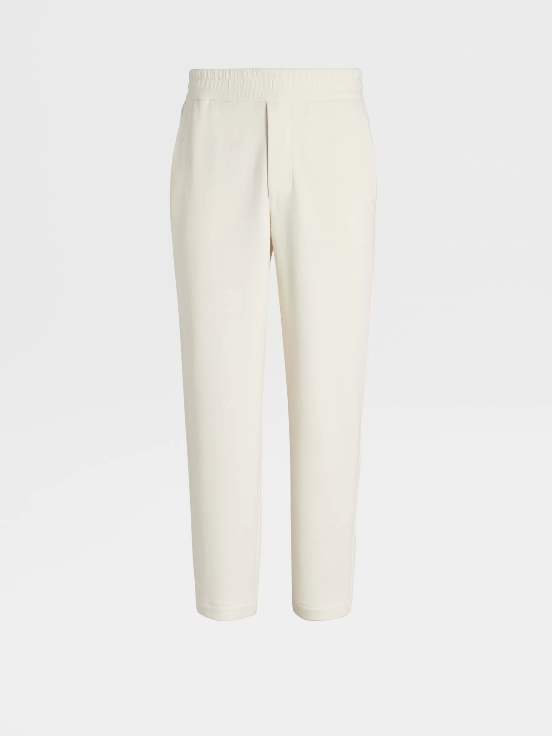 ZEGNA Calças Jogger^Calças Joggers Brancas Em Algodao E Caxemira Branco