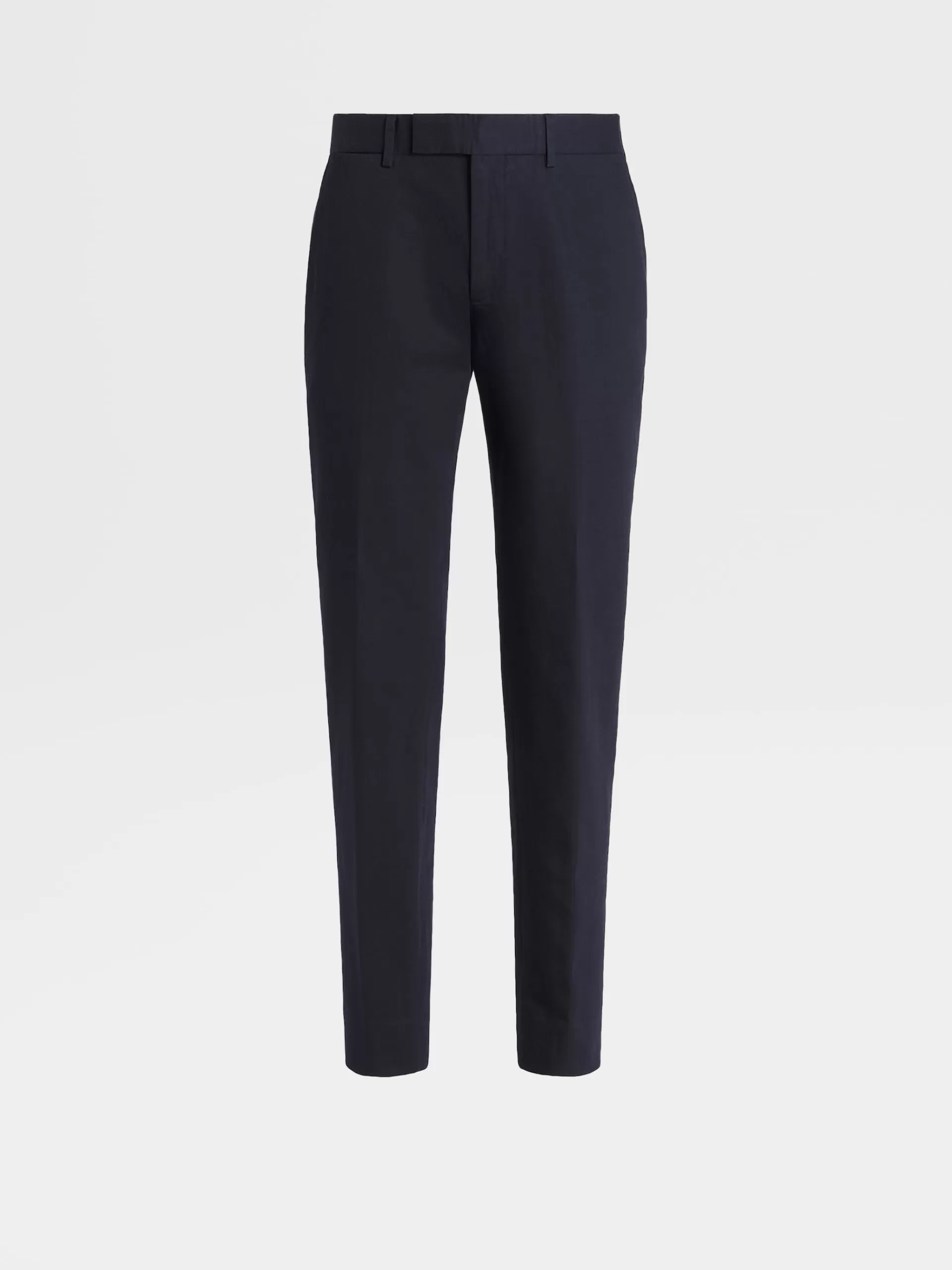 ZEGNA Calças^Calças No Tom Summer Chino Em Algodao E Linho Azul-Marinho