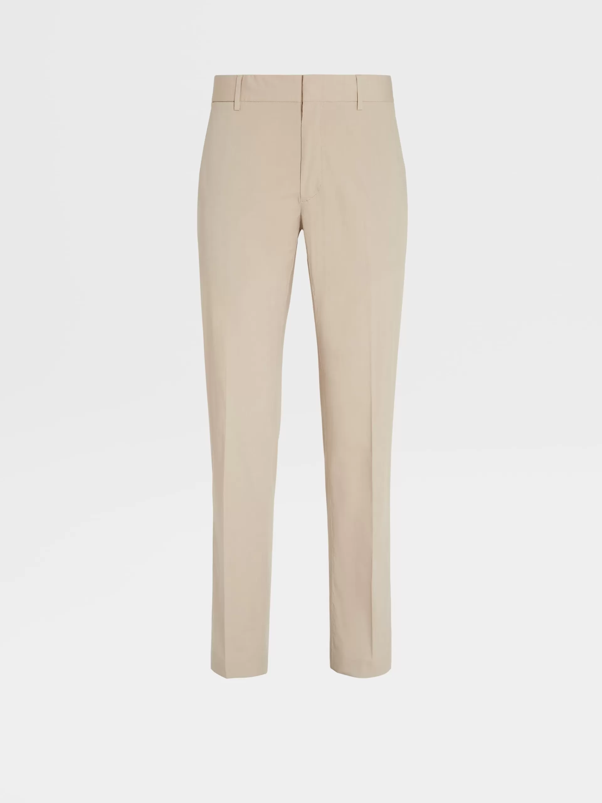 ZEGNA Calças^Calças S Em Algodao Elastico Tela Vela Bege