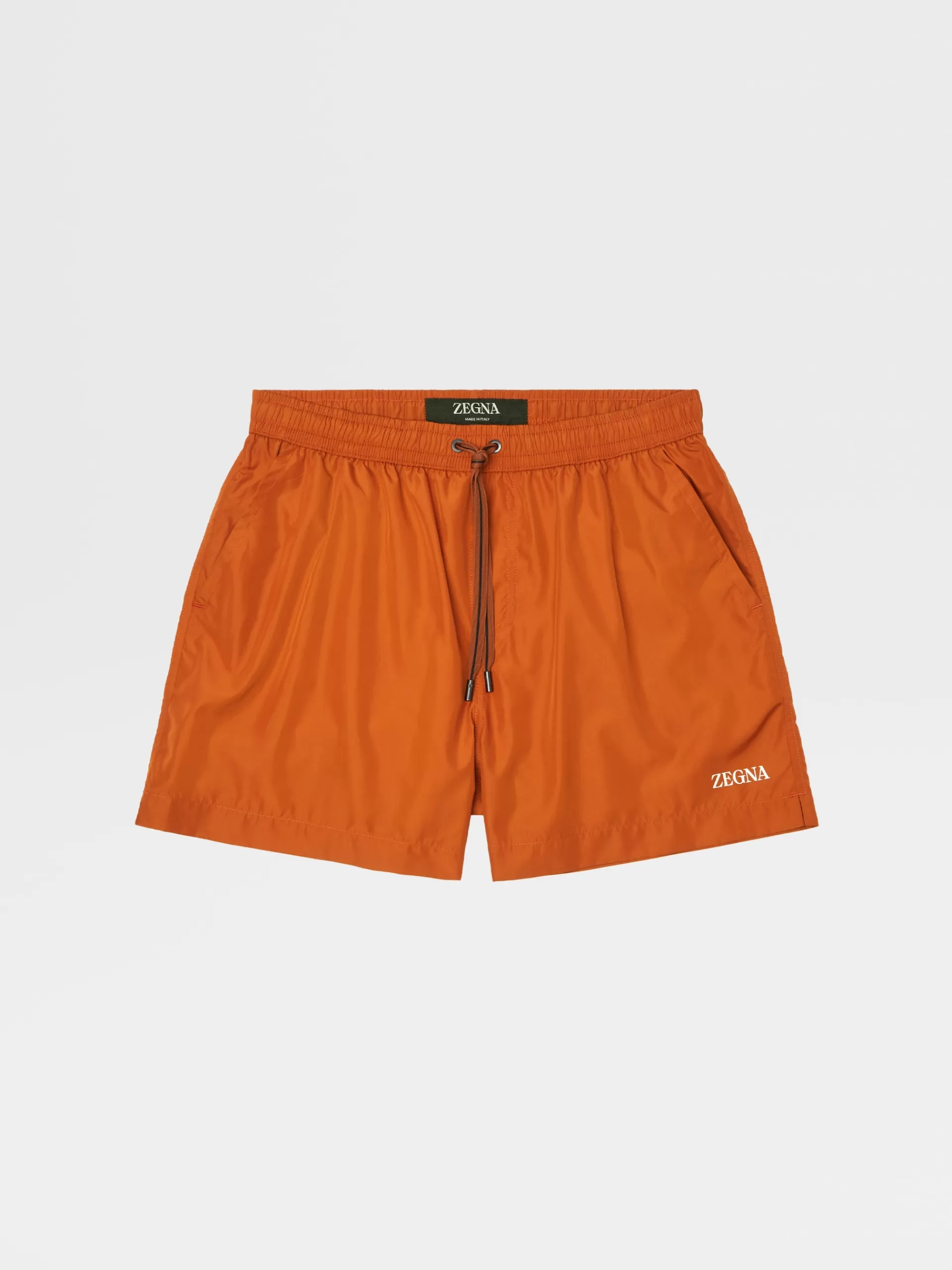 ZEGNA Moda Praia^Calcoes De Banho Em Tecido Tecnico Laranja