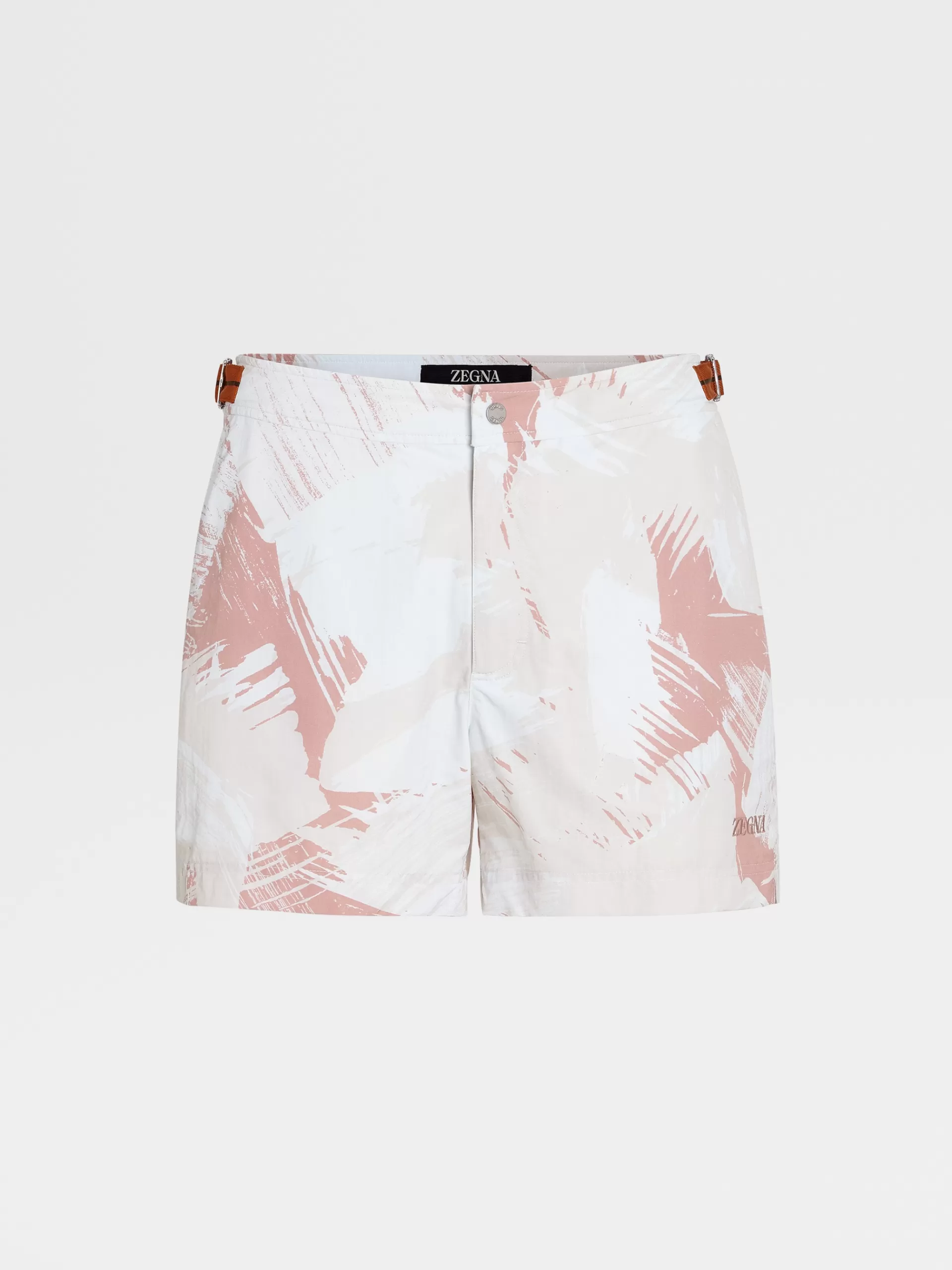 ZEGNA Moda Praia^Calcoes De Banho 232 Road Brand Mark Rosa-Claro