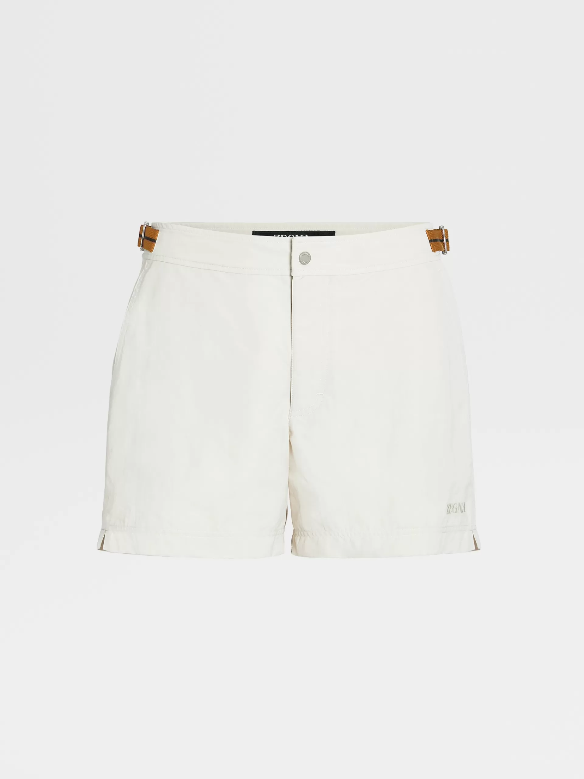 ZEGNA Moda Praia^Calcoes De Banho 232 Road Brand Mark Bege