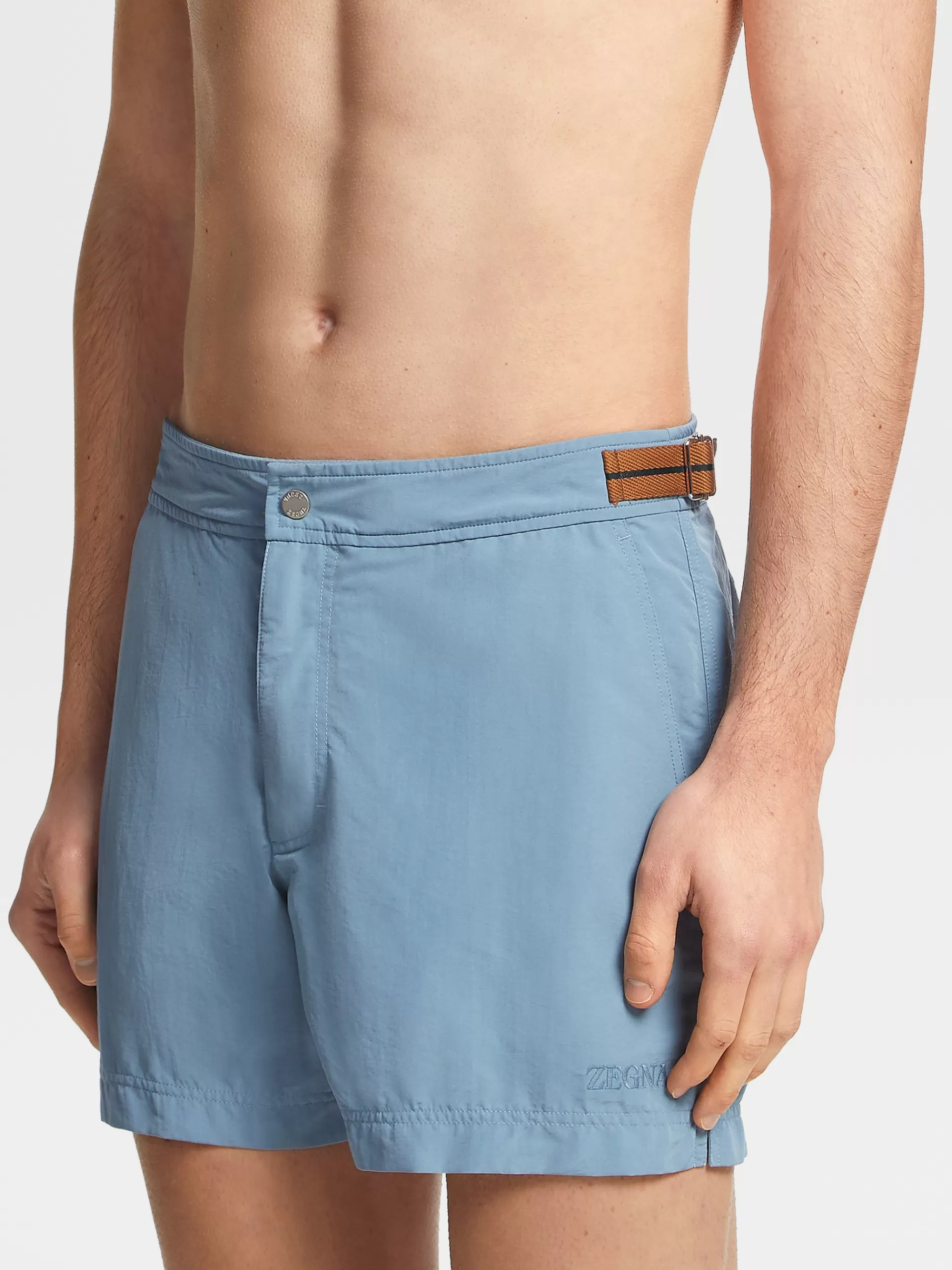 ZEGNA Moda Praia^Calcoes De Banho 232 Road Brand Mark Azul