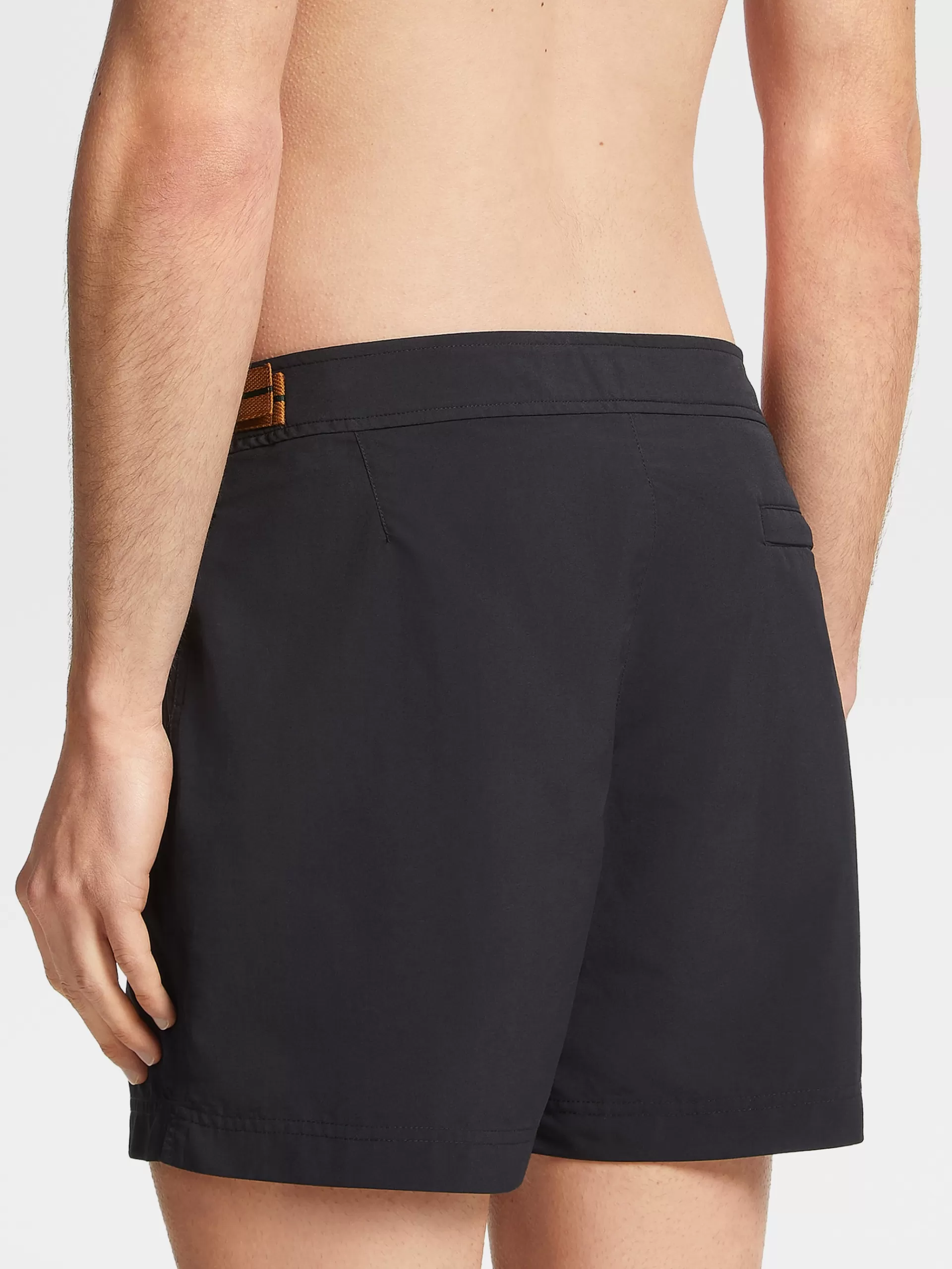 ZEGNA Moda Praia^Calcoes De Banho 232 Road Brand Mark Preto