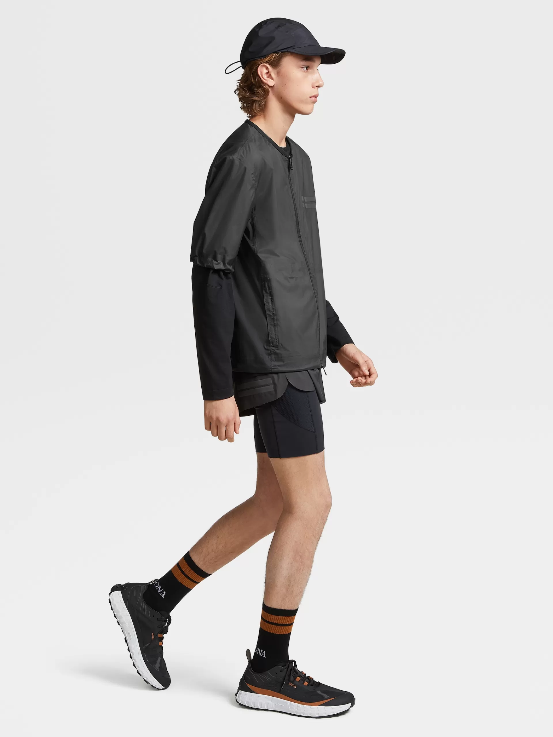 ZEGNA Roupa Desportiva^Calcoes De Corrida S Em Tecido Tecnico #Usetheexisting™ Preto