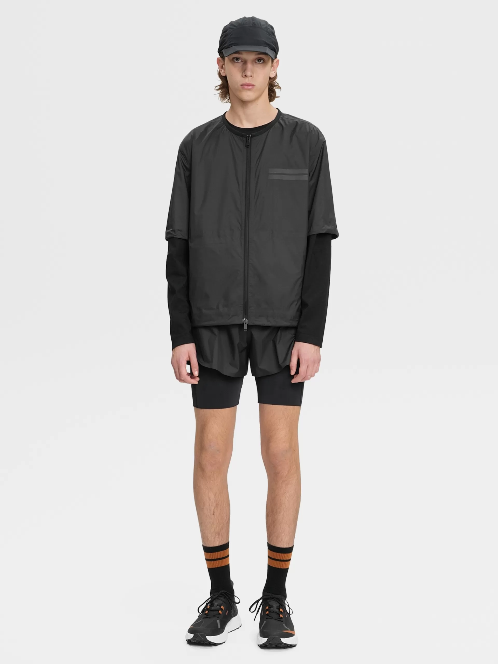 ZEGNA Roupa Desportiva^Calcoes De Corrida S Em Tecido Tecnico #Usetheexisting™ Preto
