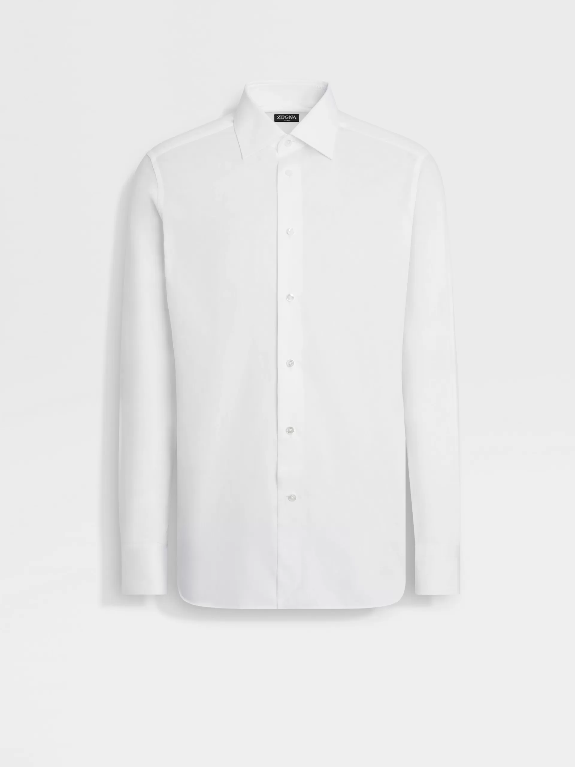 ZEGNA Camisas Para Homem^Camisa Tailoring De Manga Comprida De Algodao 100Fili Branca Branco