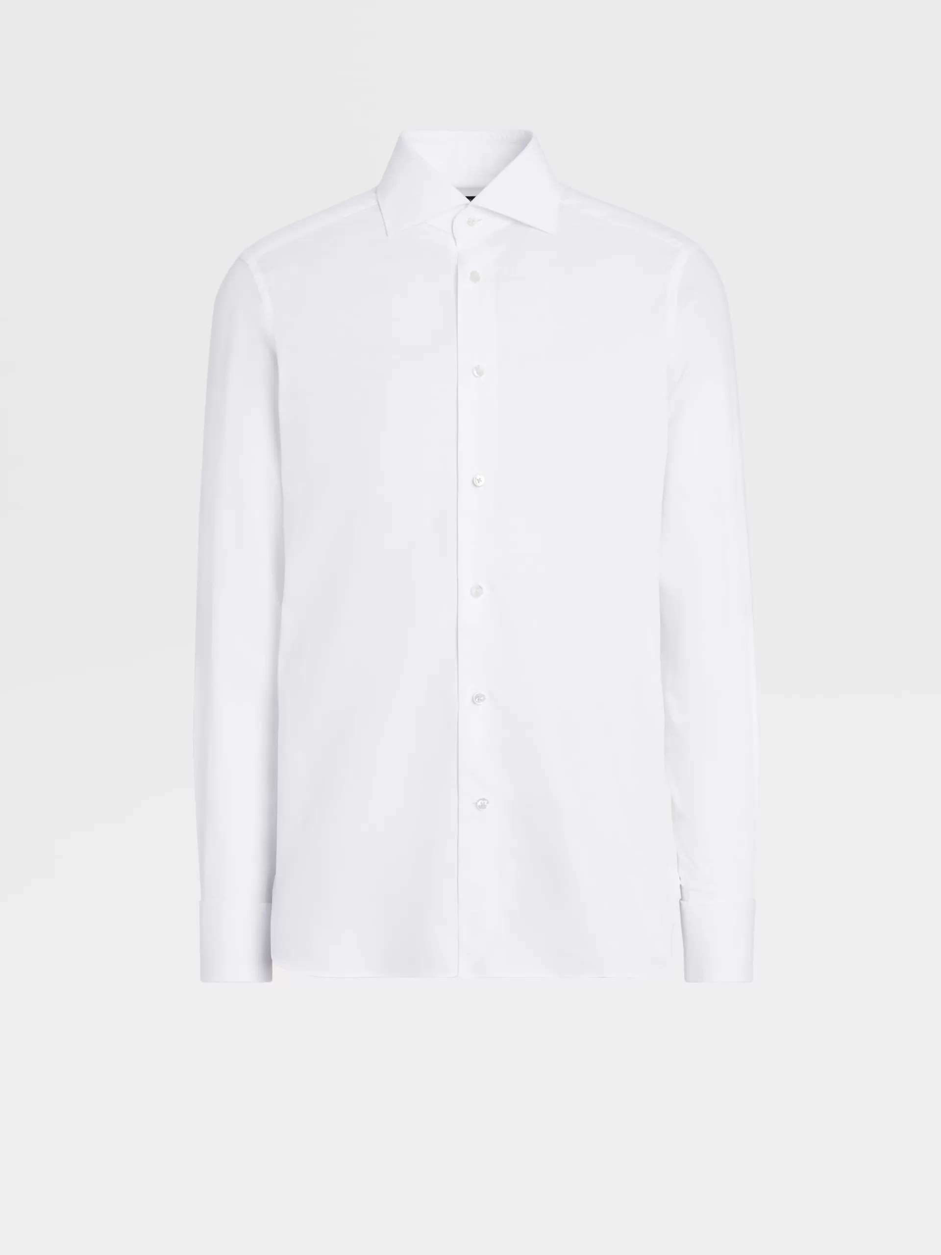 ZEGNA Camisas Para Homem^Camisa Tailoring De Manga Comprida De Algodao Trofeo™ Branca Branco