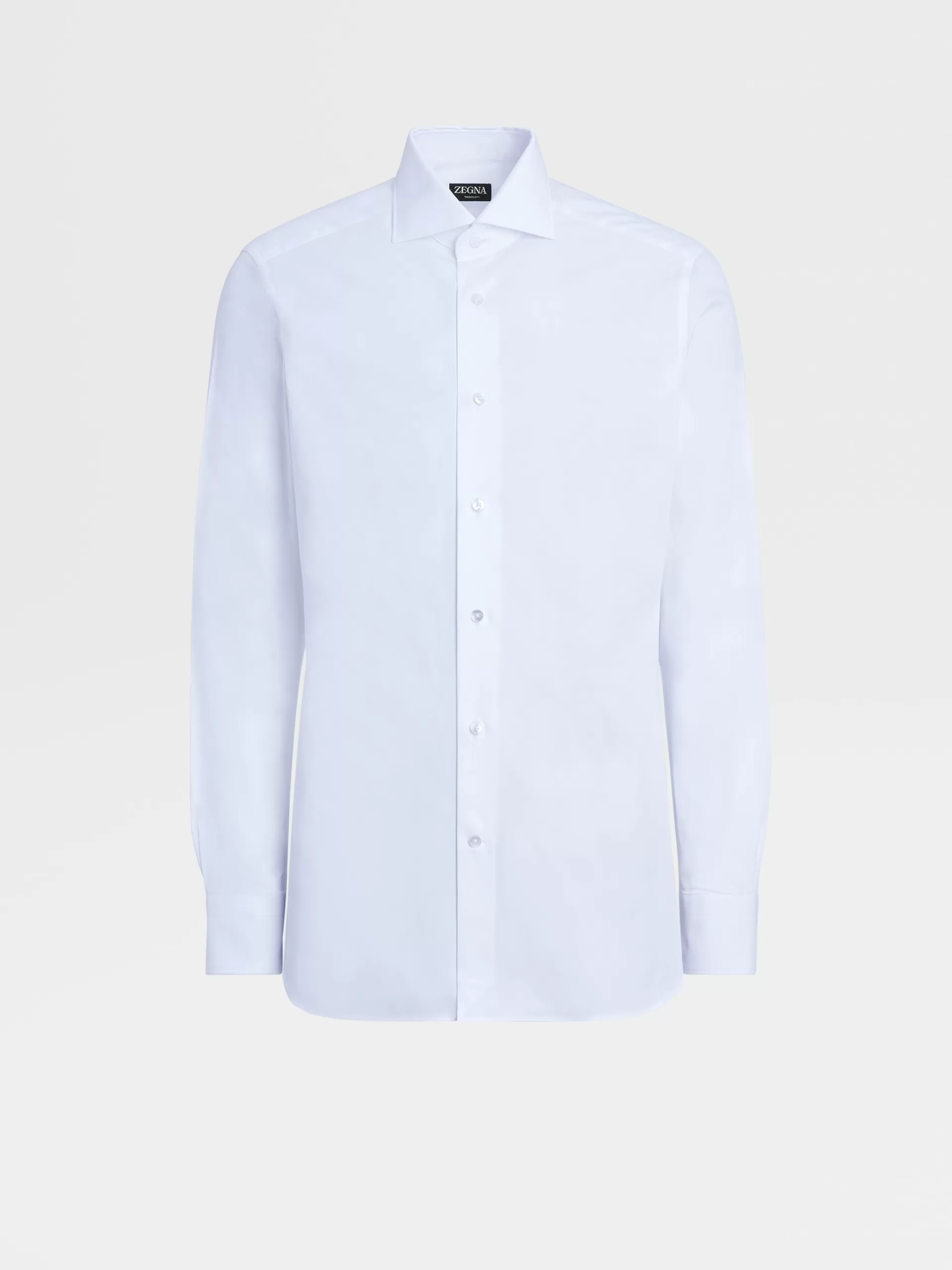 ZEGNA Camisas Para Homem^Camisa Tailoring De Manga Comprida De Algodao Trofeo™ Branca Branco