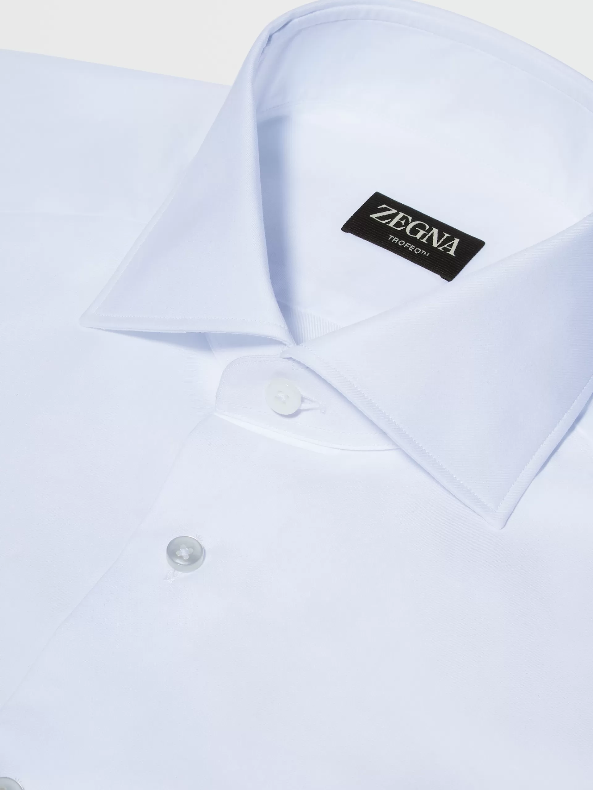 ZEGNA Camisas Para Homem^Camisa Tailoring De Manga Comprida De Algodao Trofeo™ Branca Branco