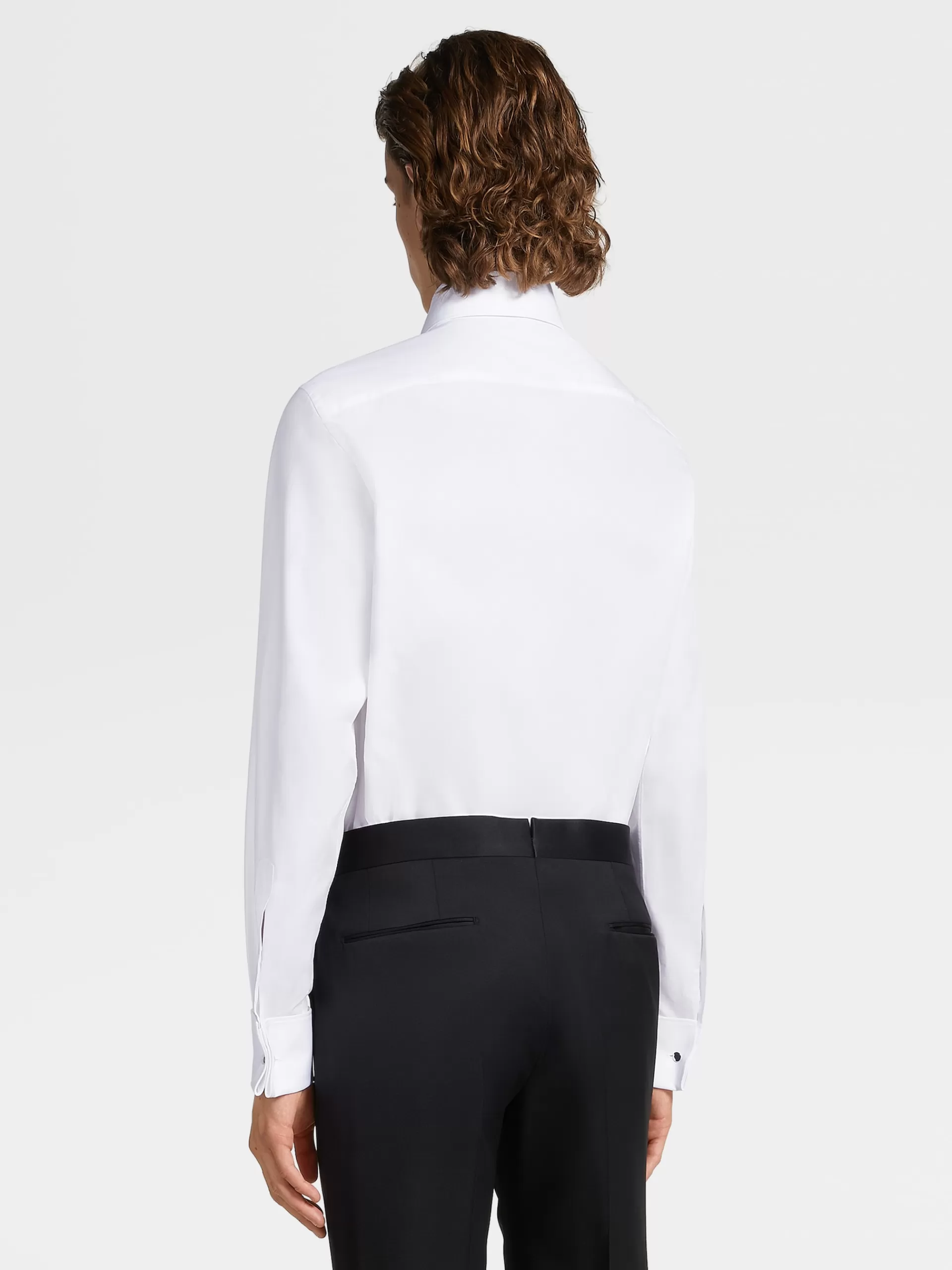 ZEGNA Camisas Para Homem^Camisa Tailoring De Manga Comprida De Algodao Trofeo™ Branca Branco
