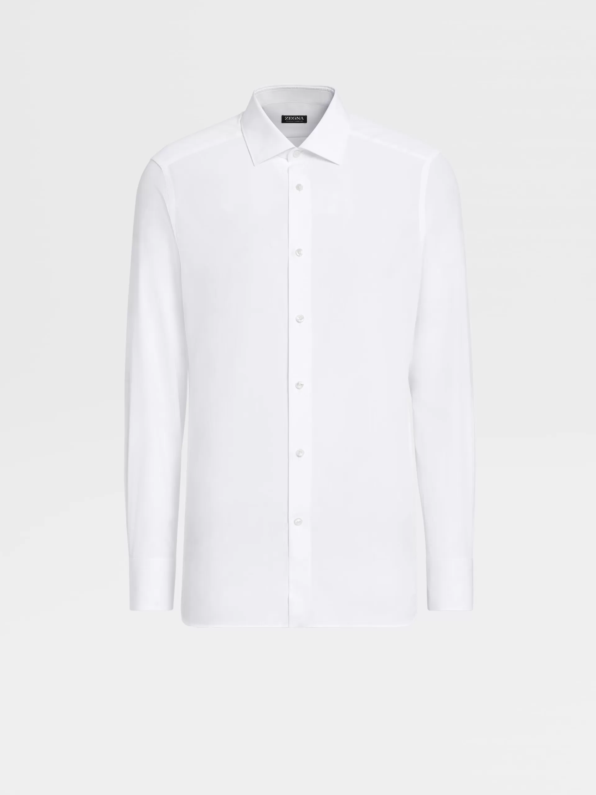 ZEGNA Camisas Para Homem^Camisa Tailoring De Manga Comprida De Algodao Trofeo™ Comfort Branco
