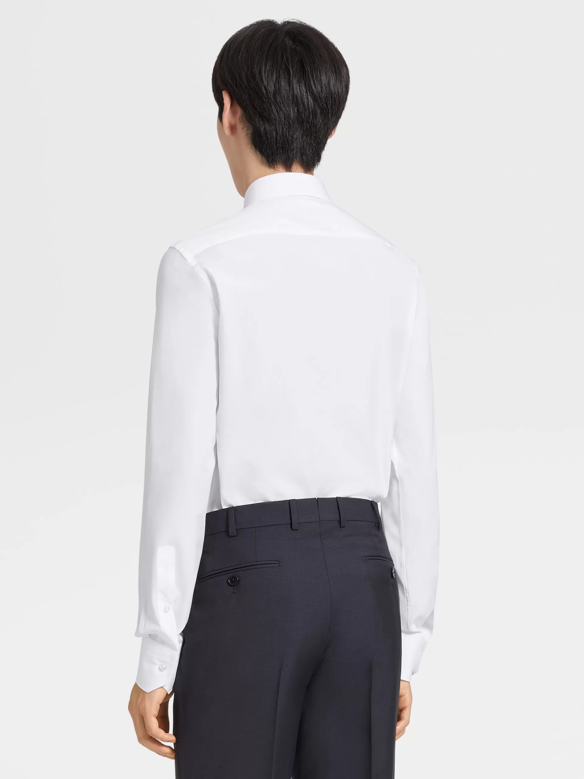 ZEGNA Camisas Para Homem^Camisa Tailoring De Manga Comprida De Algodao Trofeo™ Comfort Branco
