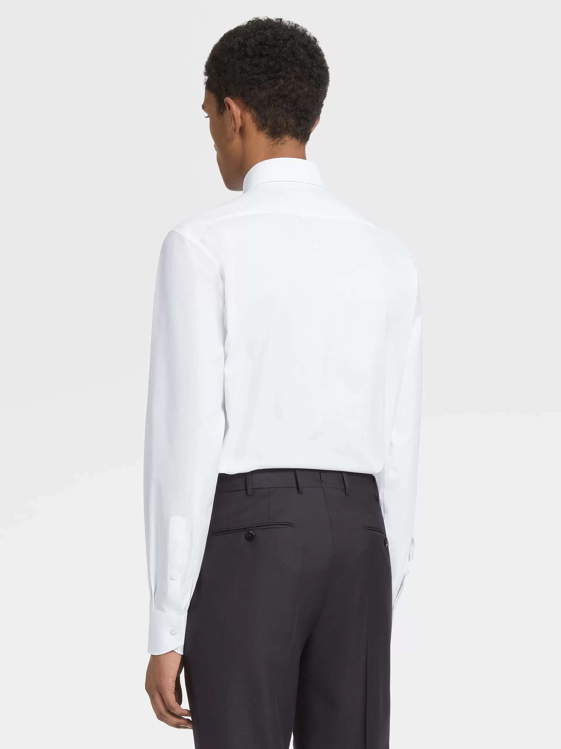 ZEGNA Camisas Para Homem^Camisa Tailoring De Manga Comprida Sea Island Cotton Branca Branco