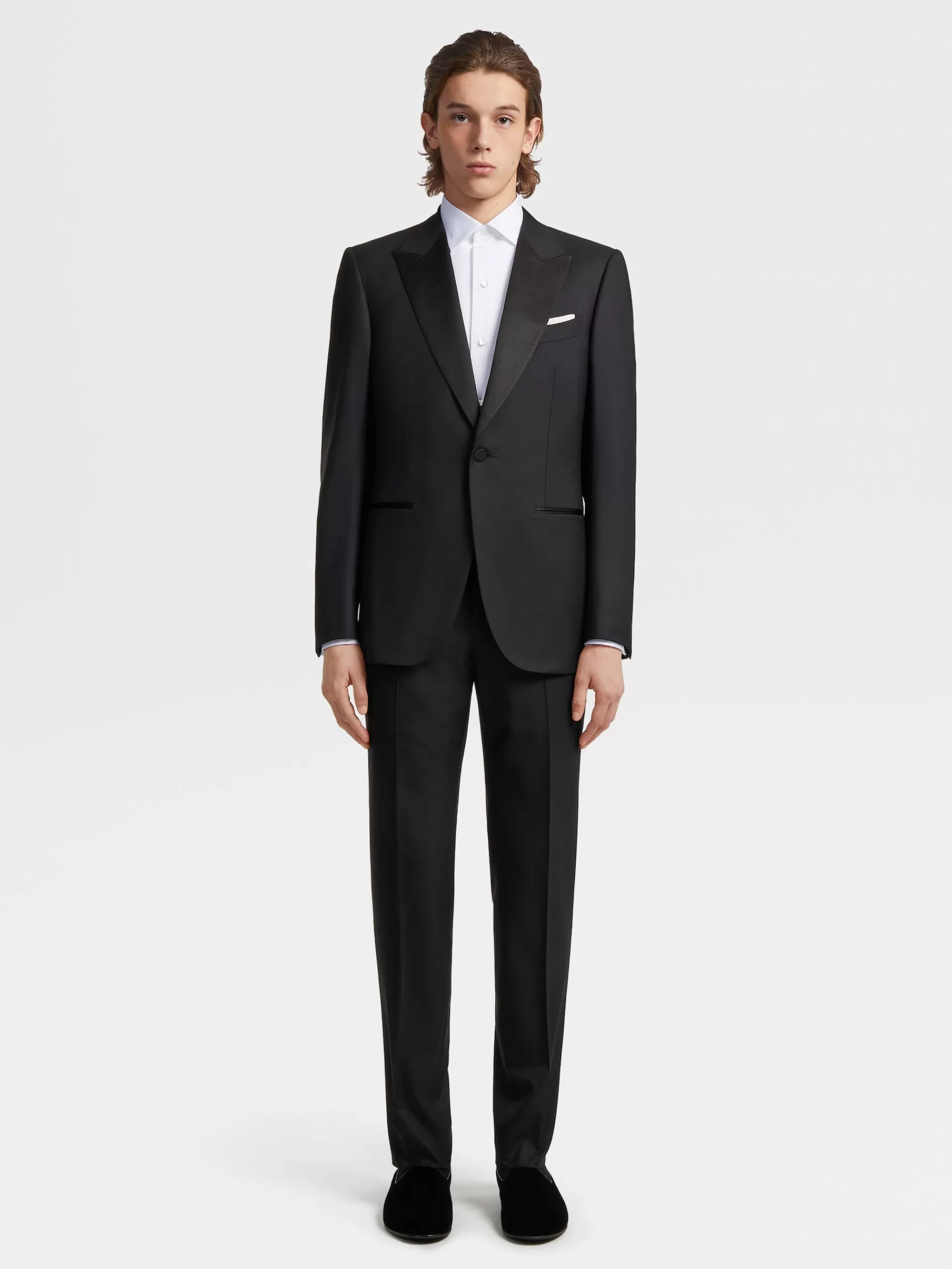 ZEGNA Camisas Para Homem^Camisa Tailoring Evening De Manga Comprida De Puro Algodao Branco