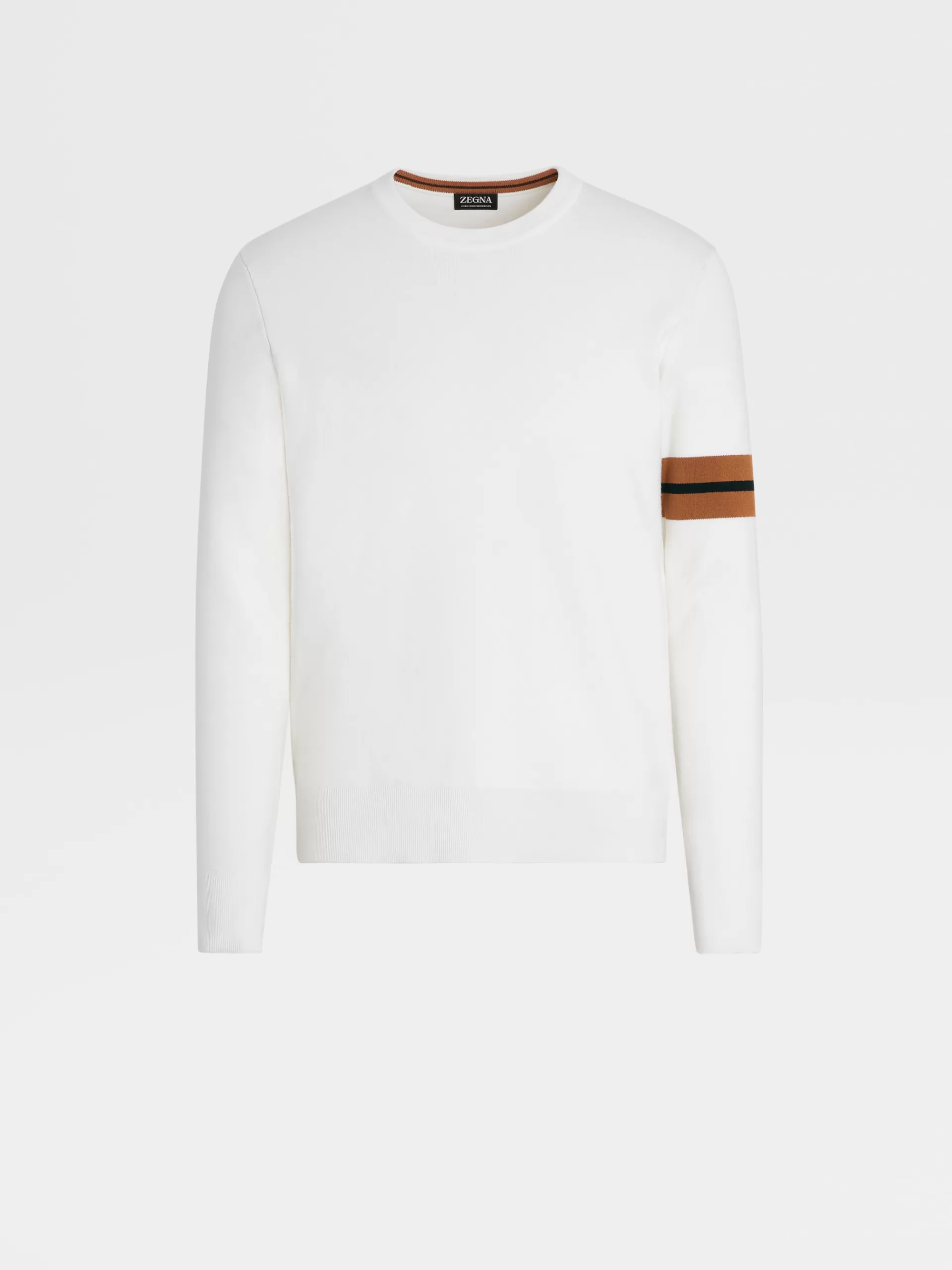 ZEGNA Malhas^Camisola De Gola Redonda Em La High Performance™ Branca Branco