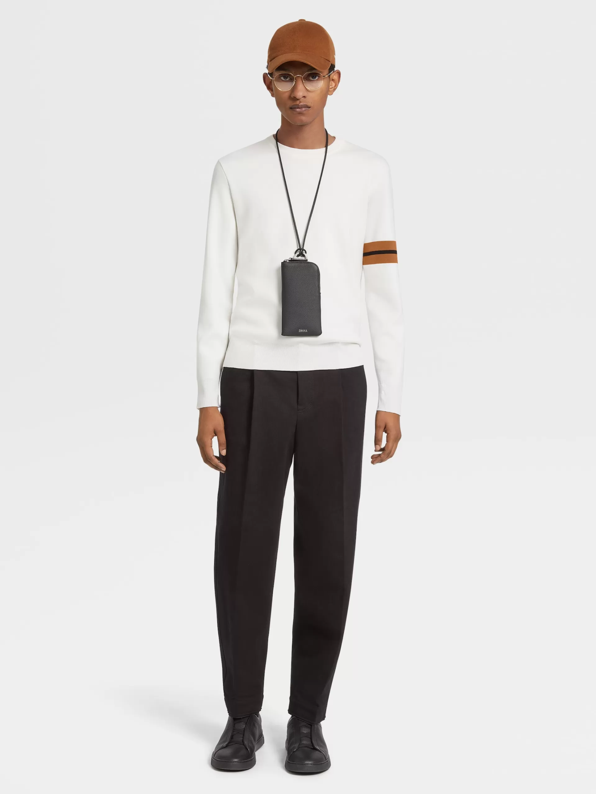 ZEGNA Malhas^Camisola De Gola Redonda Em La High Performance™ Branca Branco
