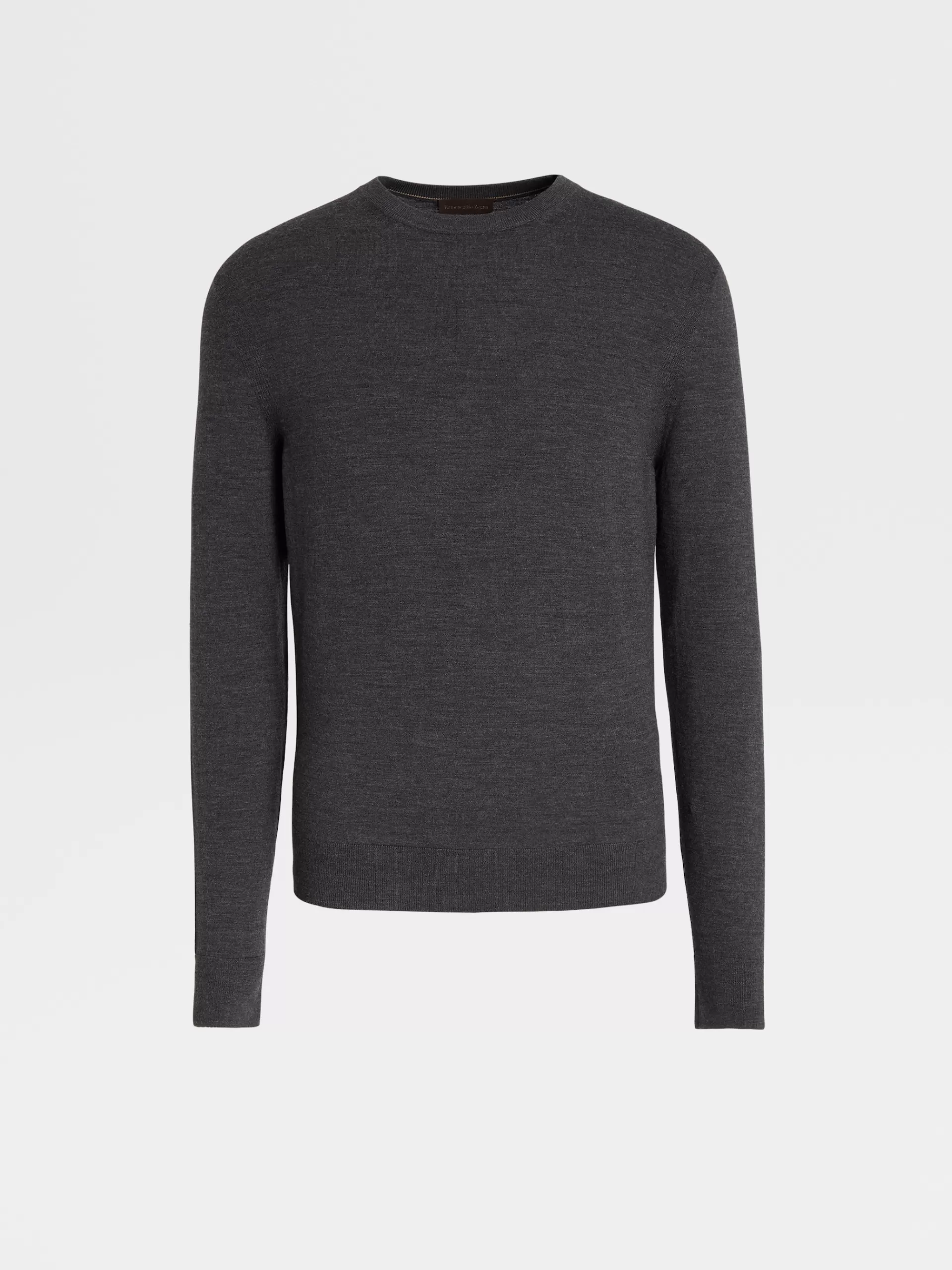 ZEGNA Malhas^Camisola De Malha De Gola Redonda Cinzenta-Escura Em La 12Milmil12 Cinzento-Escuro
