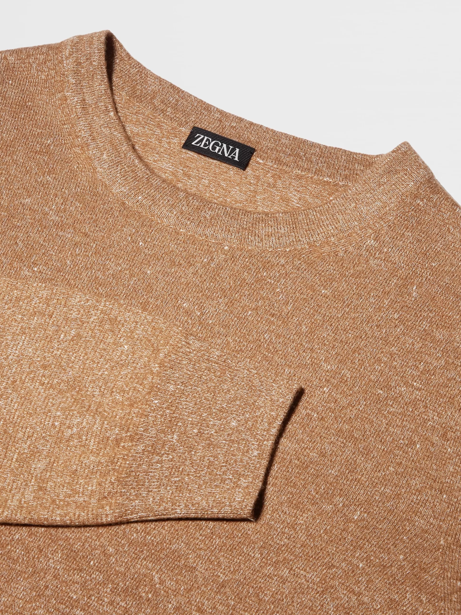 ZEGNA Malhas^Camisola De Malha De Gola Redonda Cor Oasi Cashmere Vicunha
