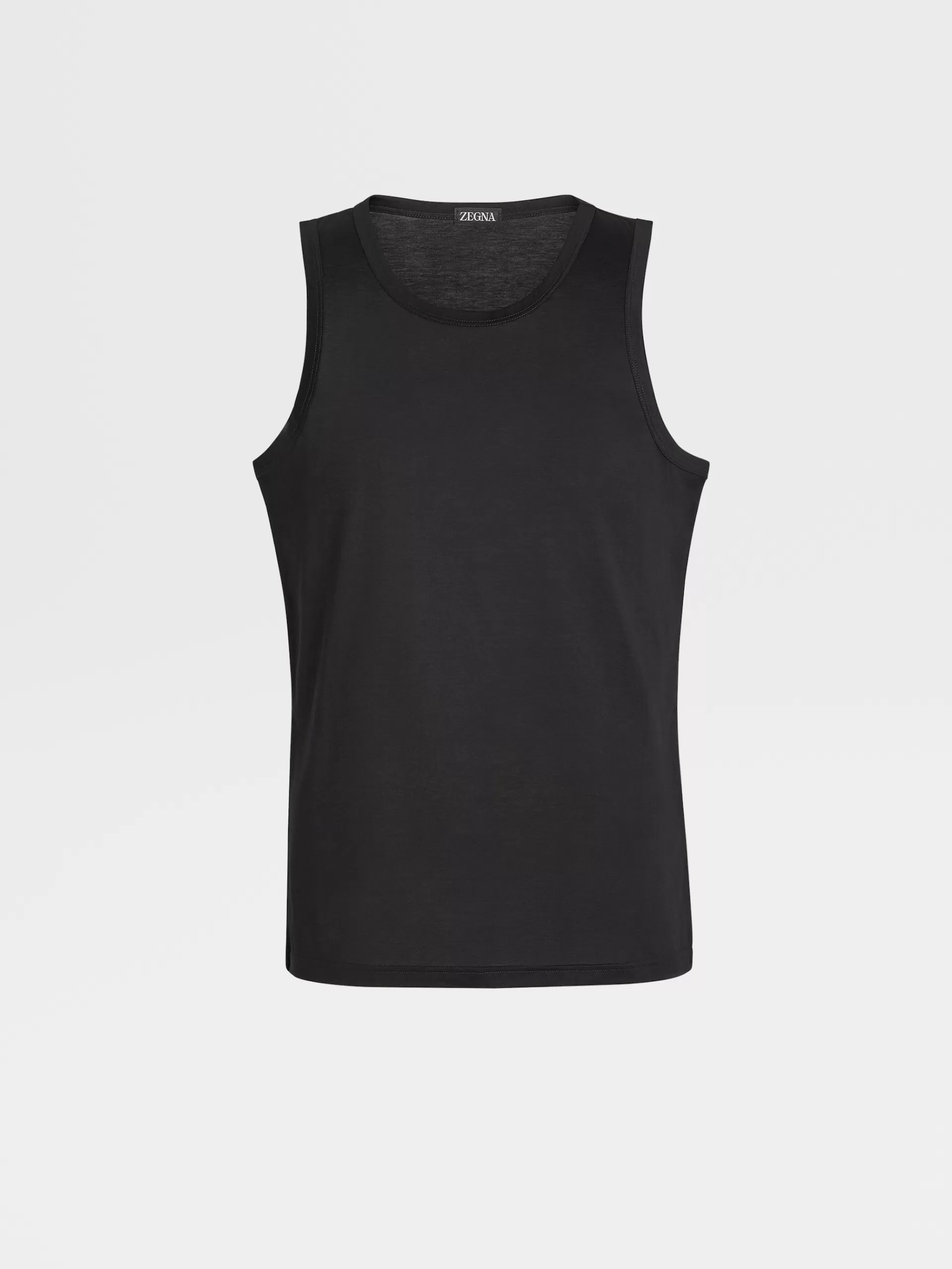 ZEGNA Roupa Interior E Meias^Camisola Sem Manga Em Algodao Preto