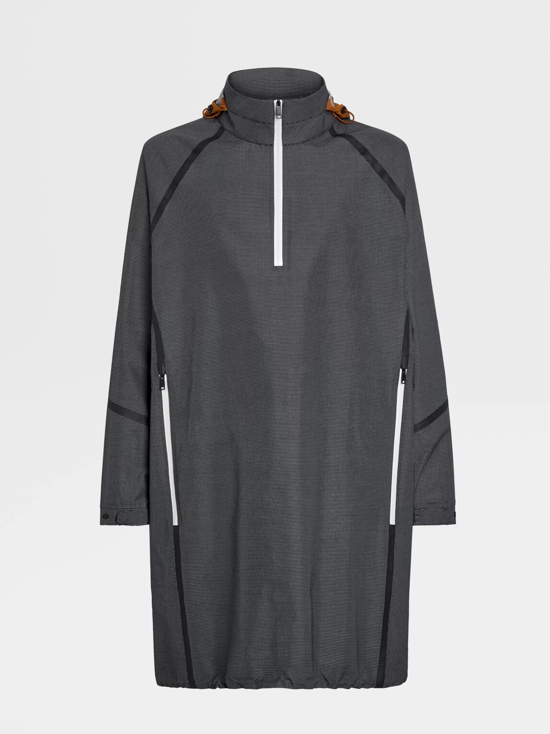 ZEGNA Blusoes E Casacos^Capa Com Capuz Preta E Branca Em La Ripstop Com Dyneema® E Construcao Em 3 Camadas Preto/Branco