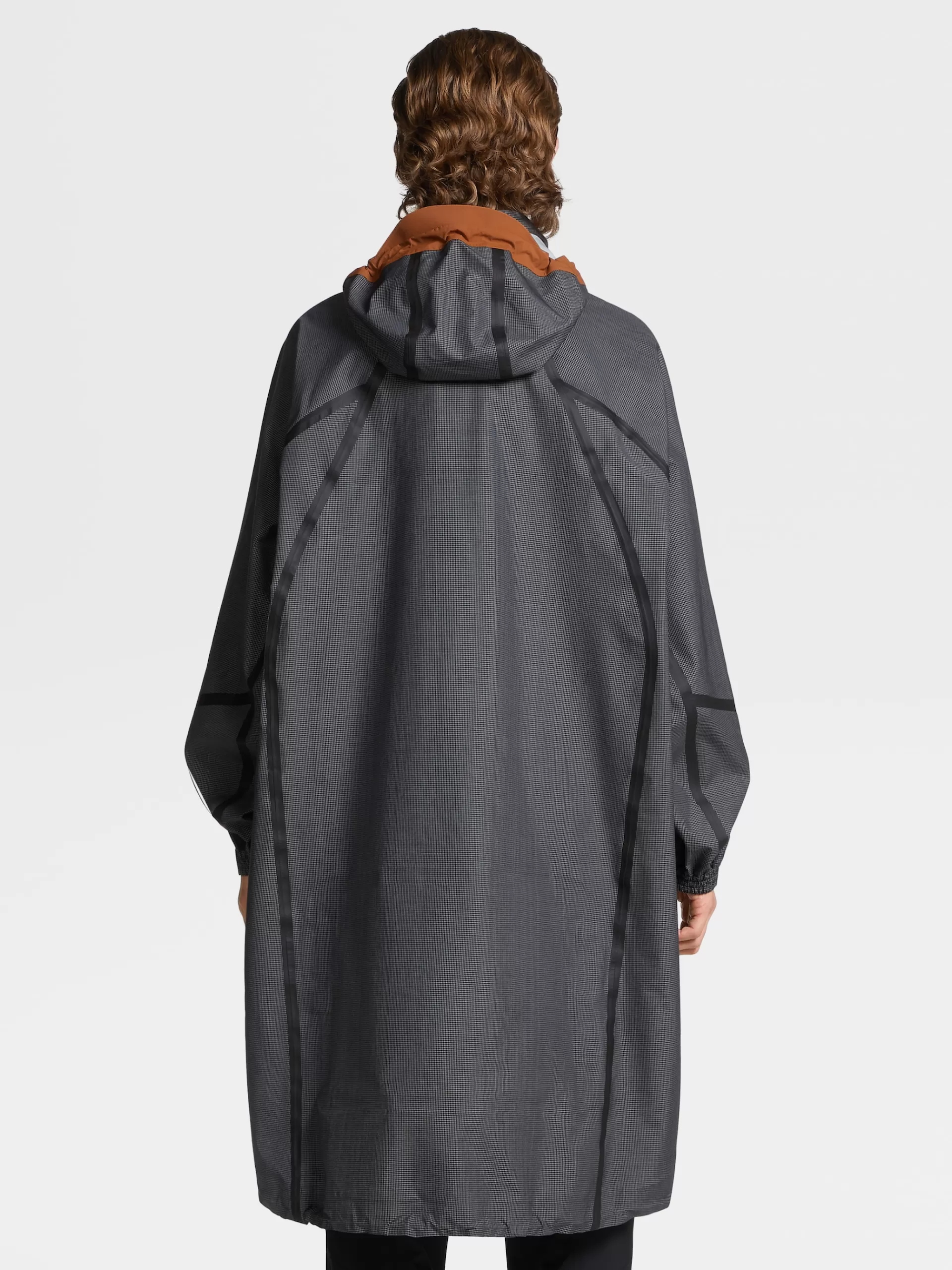 ZEGNA Blusoes E Casacos^Capa Com Capuz Preta E Branca Em La Ripstop Com Dyneema® E Construcao Em 3 Camadas Preto/Branco
