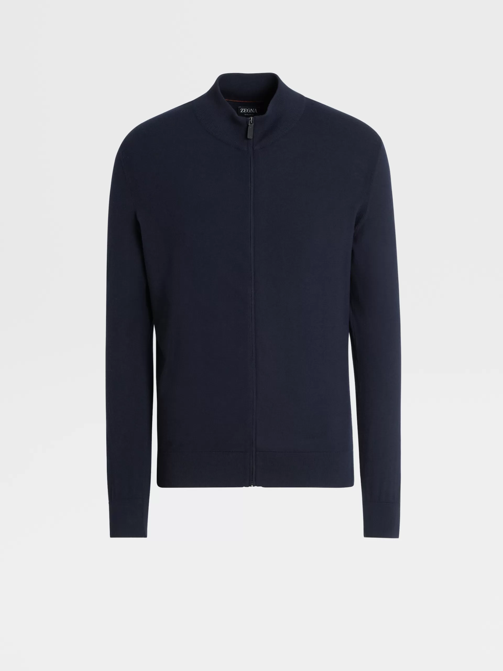 ZEGNA Roupa Desportiva^Cardiga De Malha Em La 12Milmil12 Com Fecho De Correr Integral Azul-Marinho